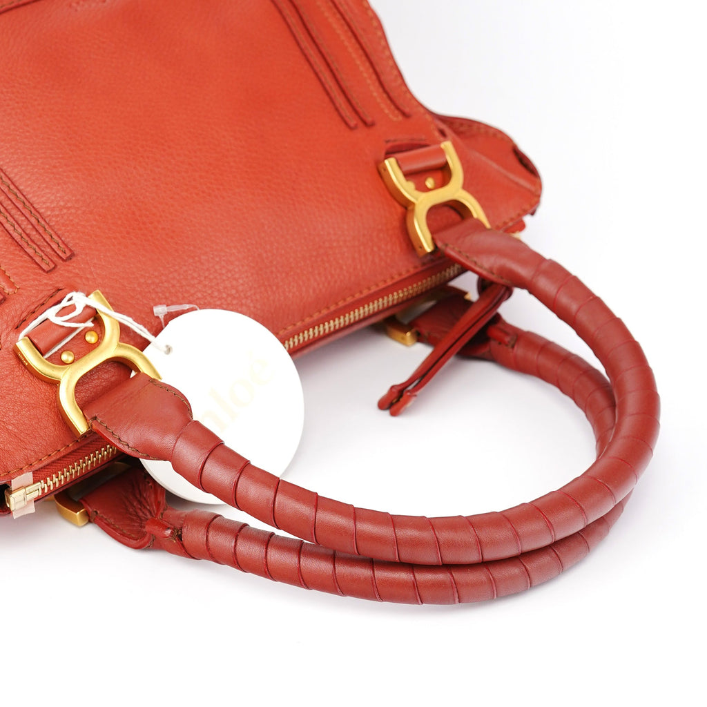 Red Leather Marcie Shoulder Bag