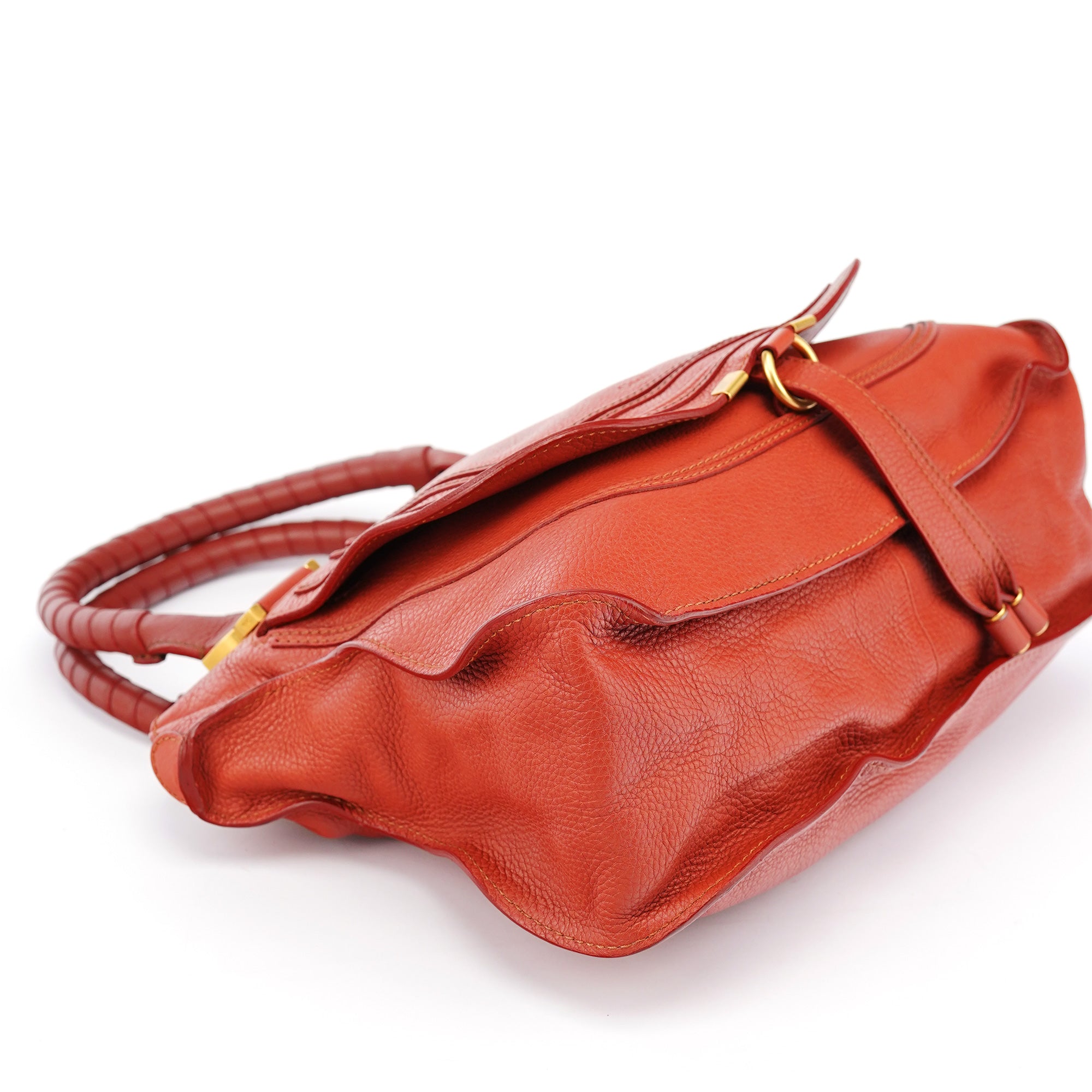 Red Leather Marcie Shoulder Bag