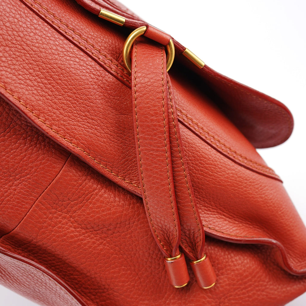 Red Leather Marcie Shoulder Bag