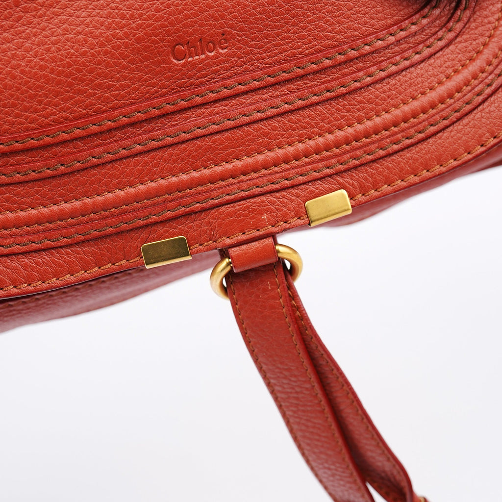 Red Leather Marcie Shoulder Bag