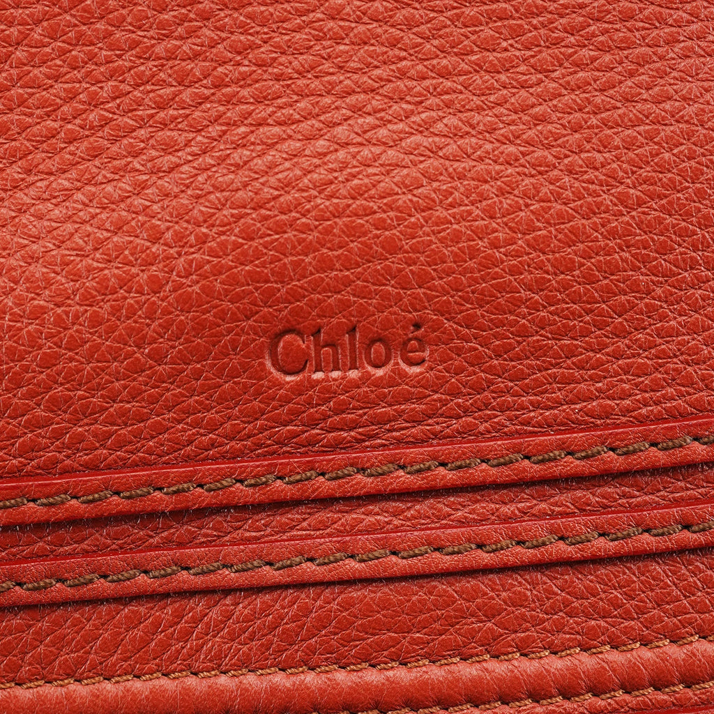Red Leather Marcie Shoulder Bag