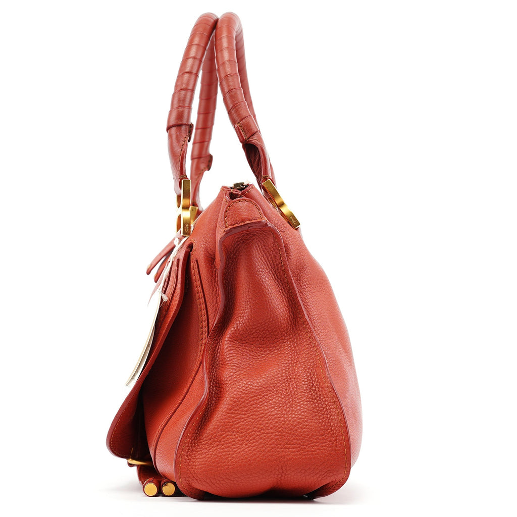 Red Leather Marcie Shoulder Bag