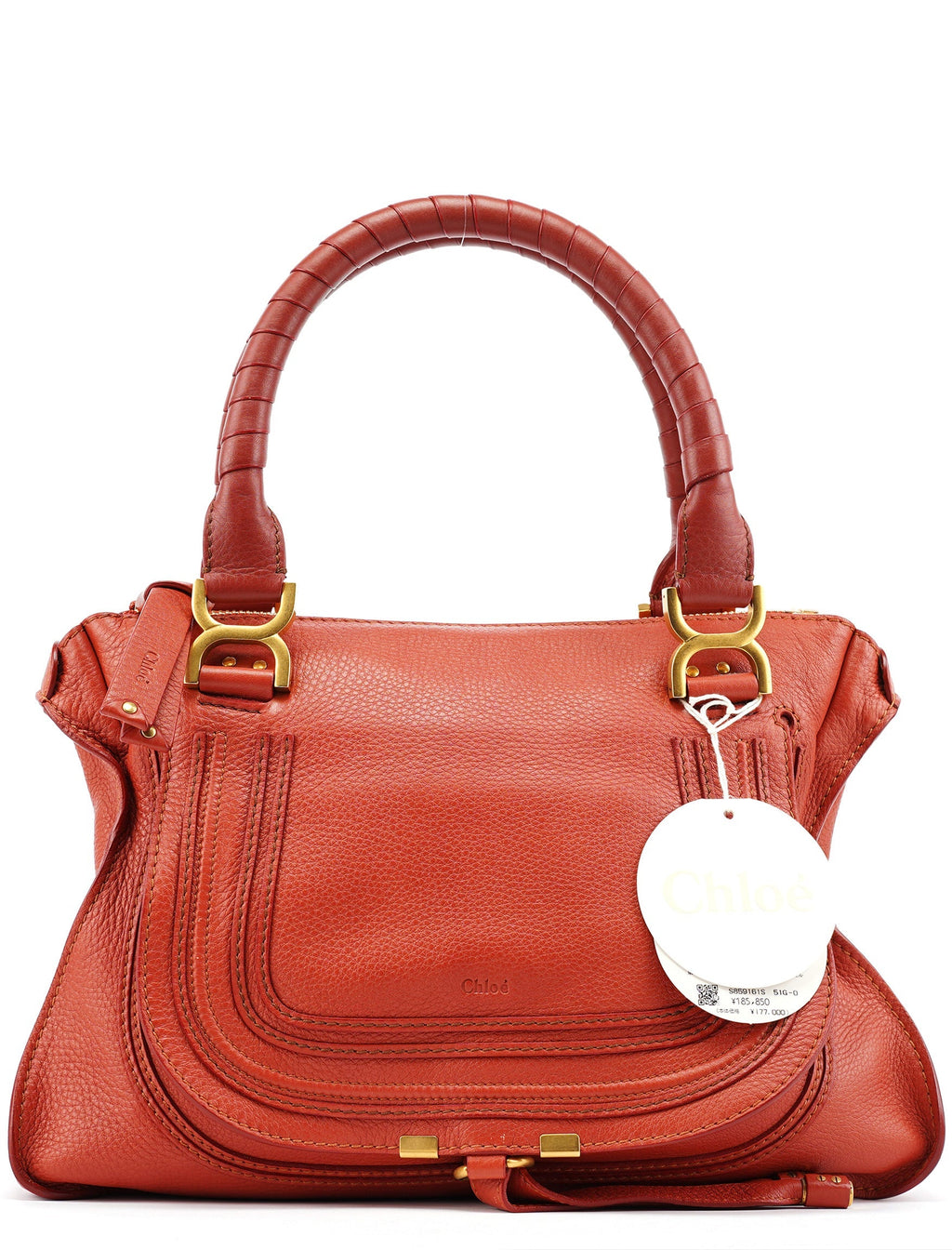 Red Leather Marcie Shoulder Bag