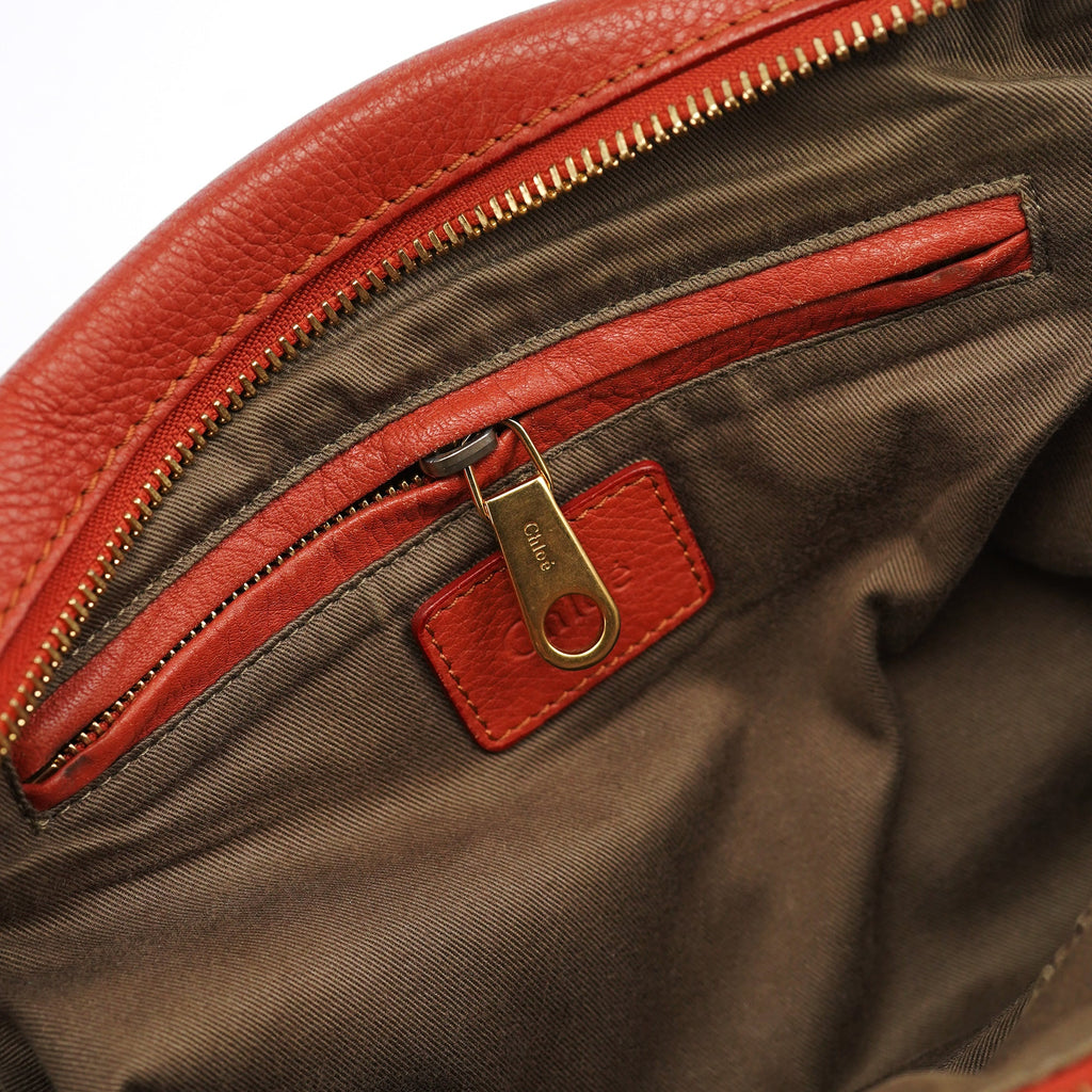 Red Leather Marcie Shoulder Bag