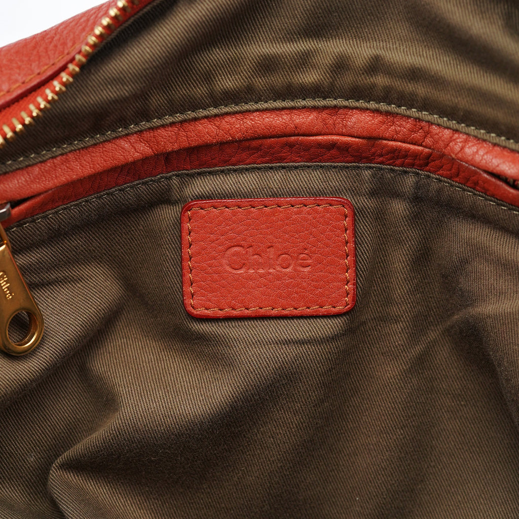 Red Leather Marcie Shoulder Bag