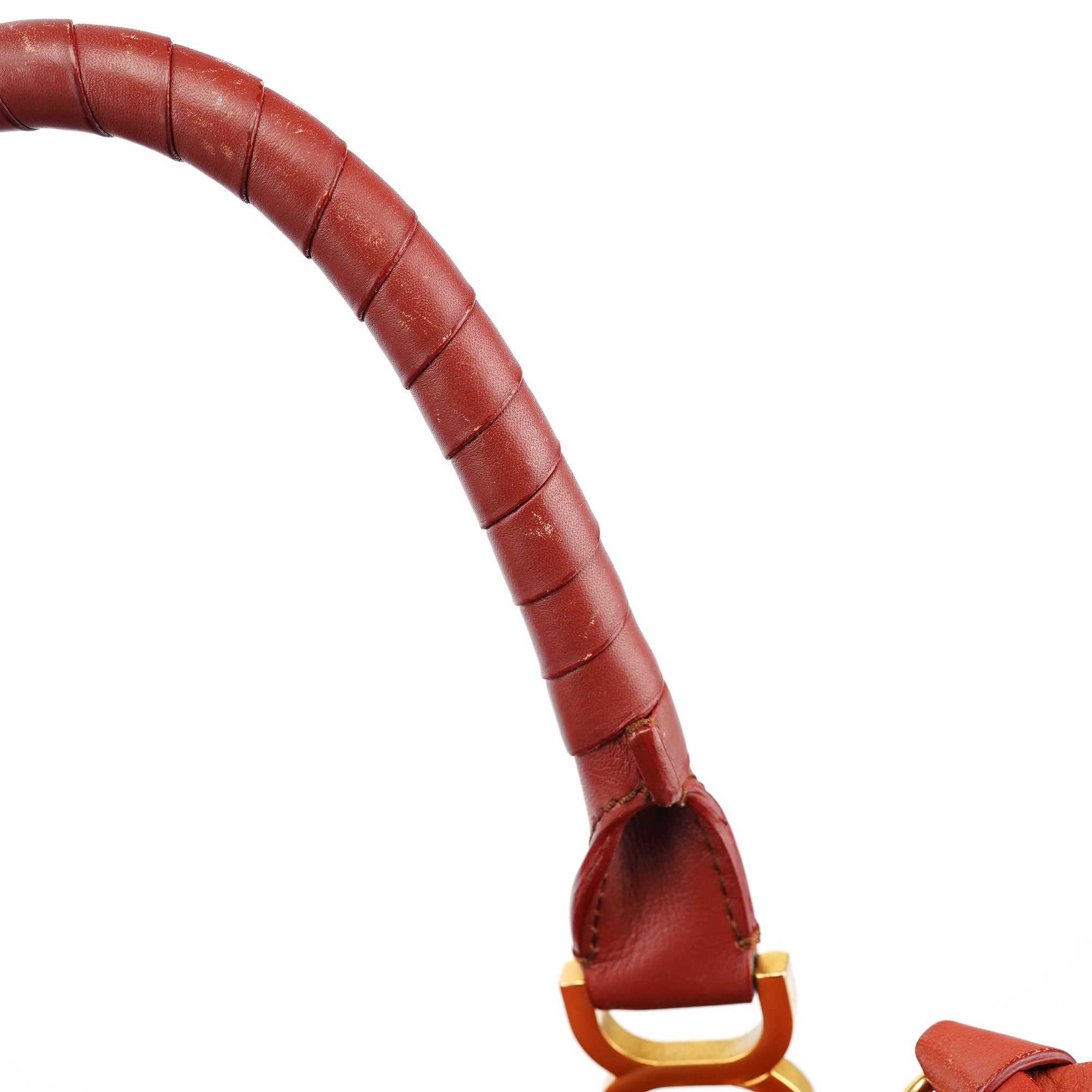 Red Leather Marcie Shoulder Bag