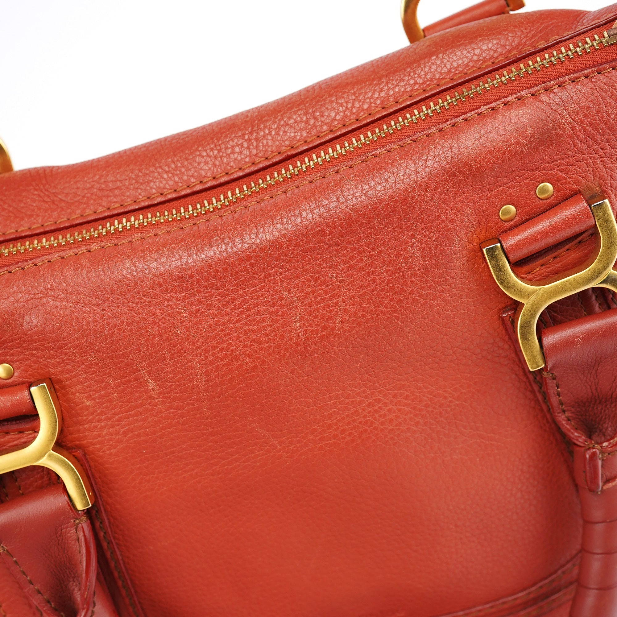 Red Leather Marcie Shoulder Bag