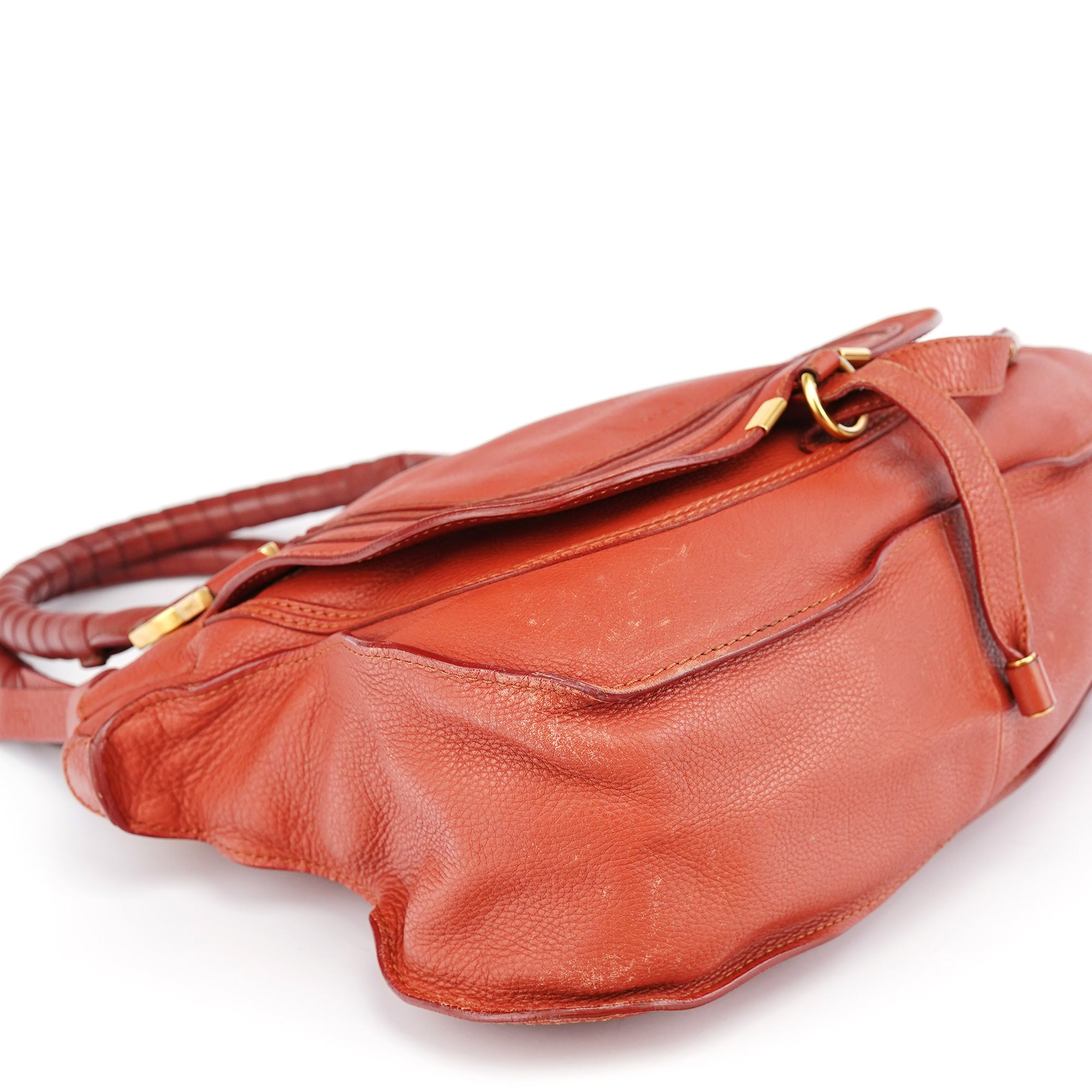 Red Leather Marcie Shoulder Bag
