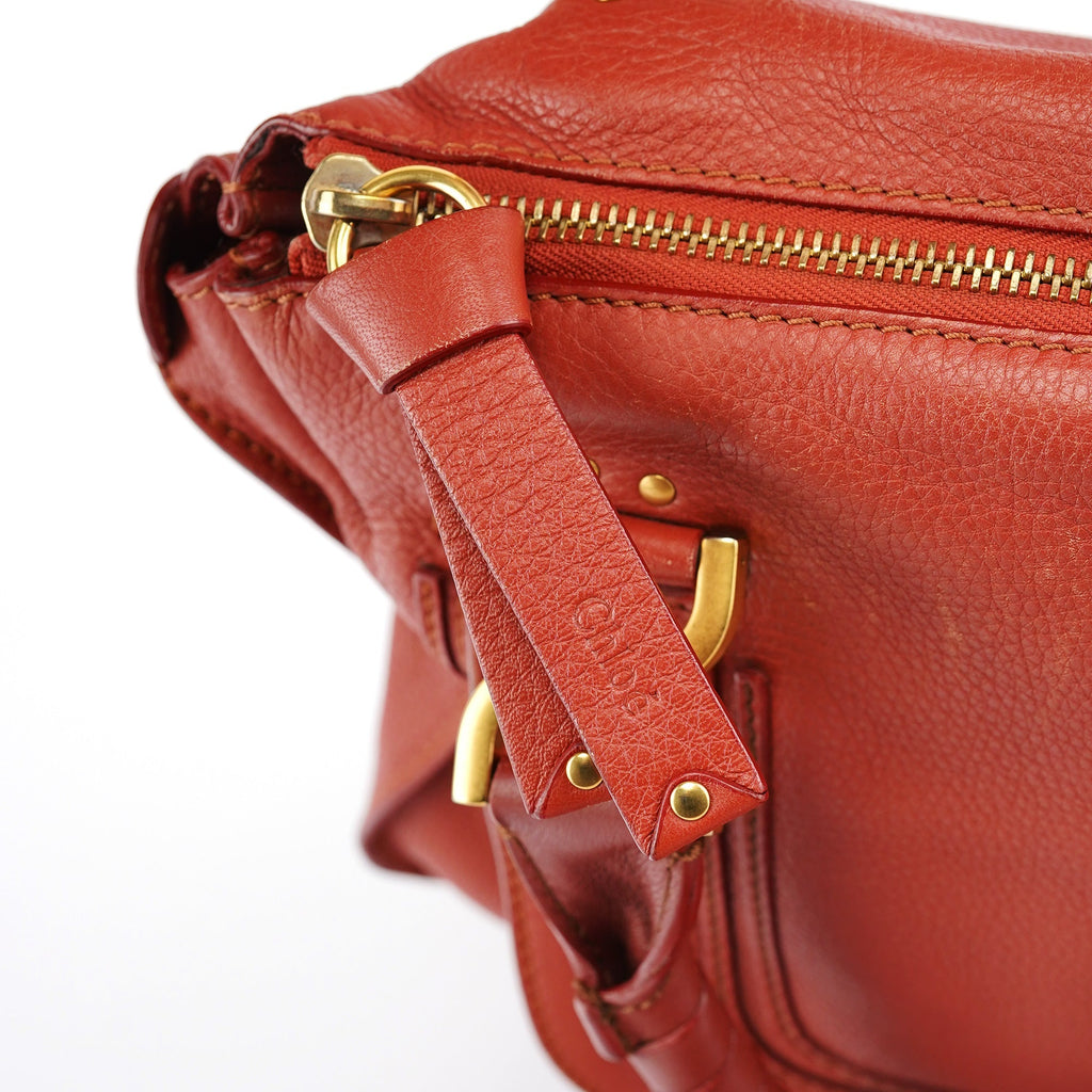 Red Leather Marcie Shoulder Bag