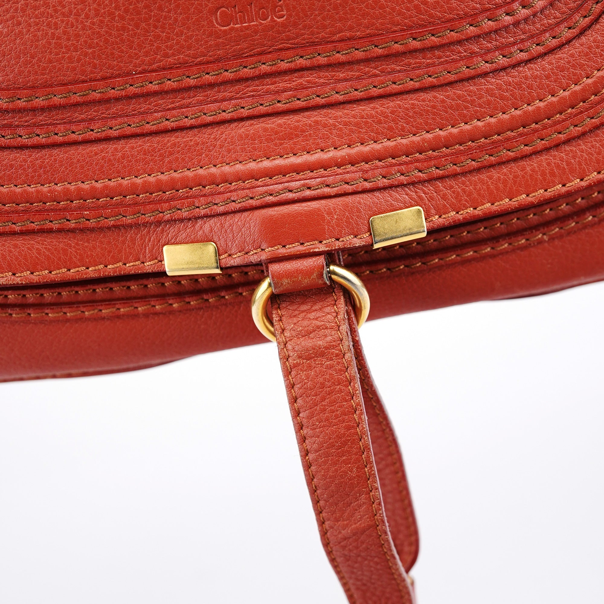 Red Leather Marcie Shoulder Bag