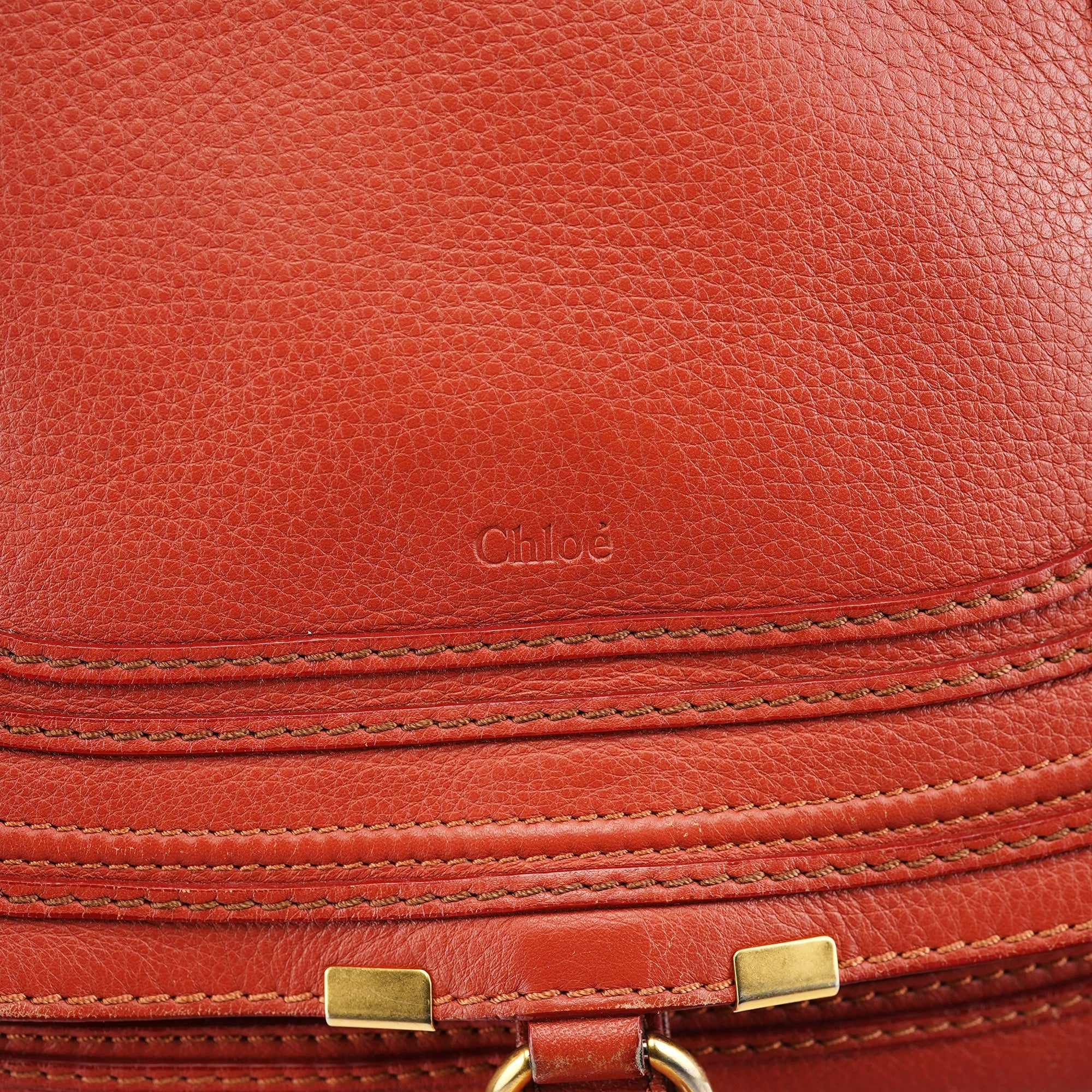 Red Leather Marcie Shoulder Bag