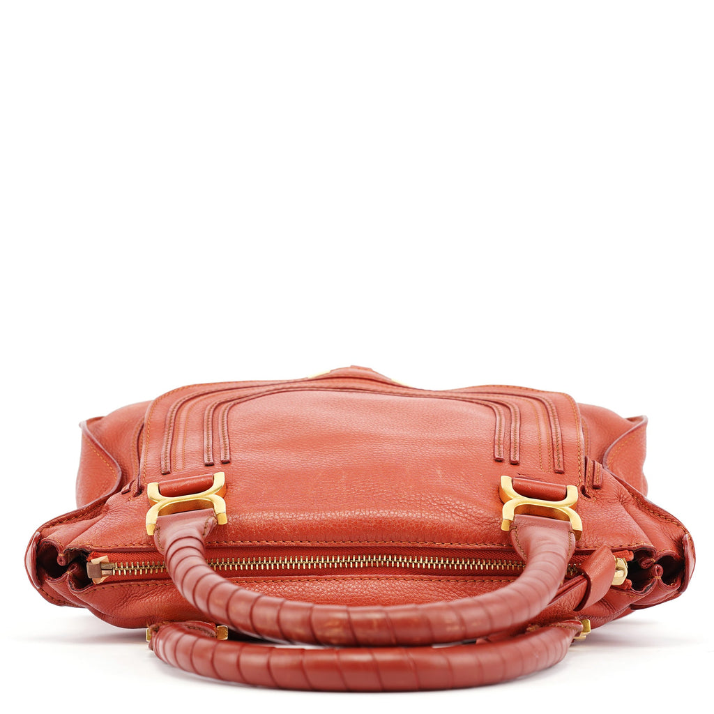 Red Leather Marcie Shoulder Bag