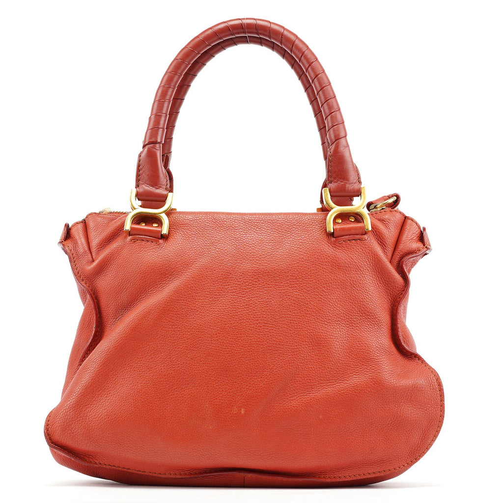 Red Leather Marcie Shoulder Bag