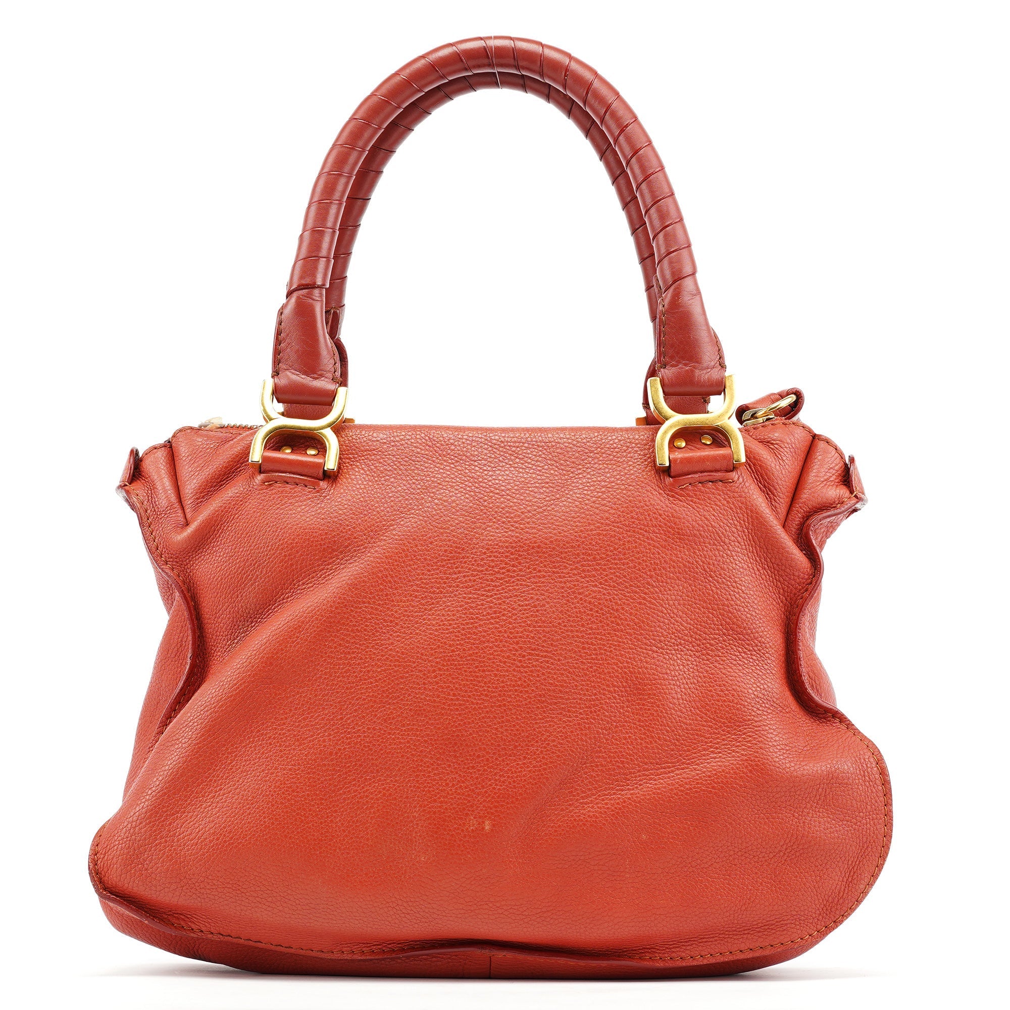 Red Leather Marcie Shoulder Bag