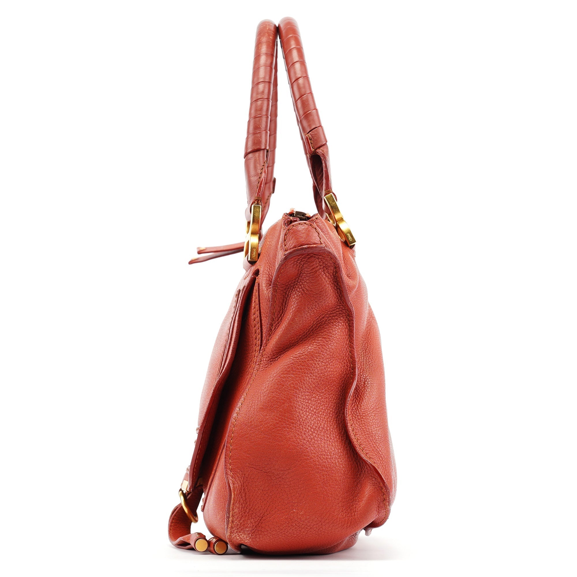 Red Leather Marcie Shoulder Bag