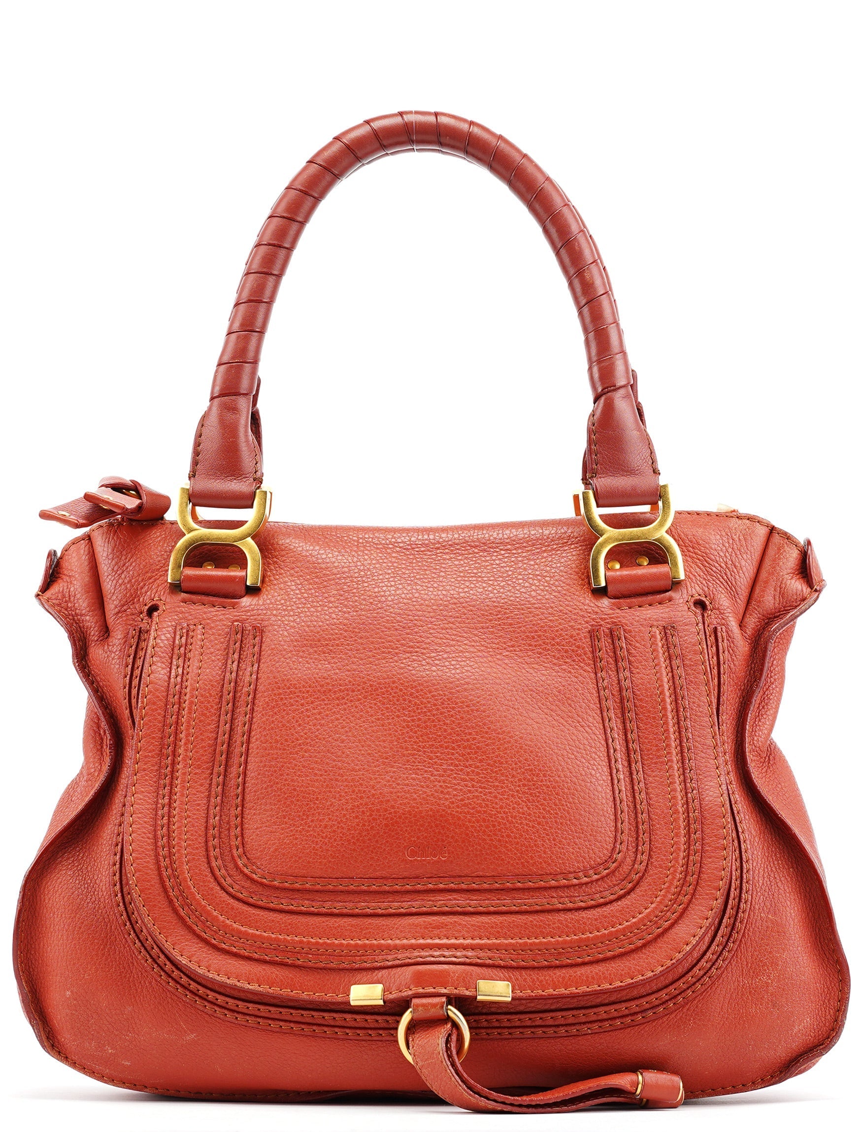 Red Leather Marcie Shoulder Bag