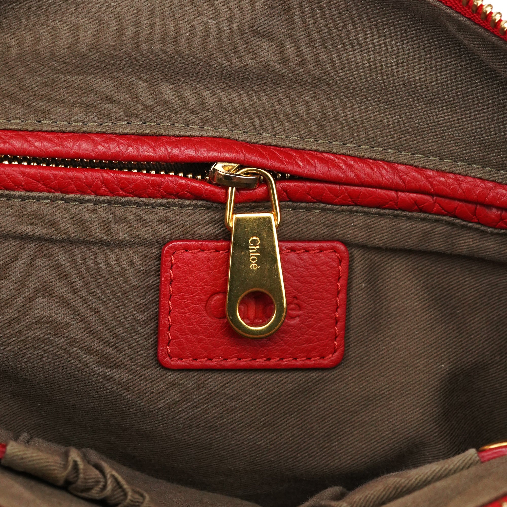 Red Leather Marcie Shoulder Bag
