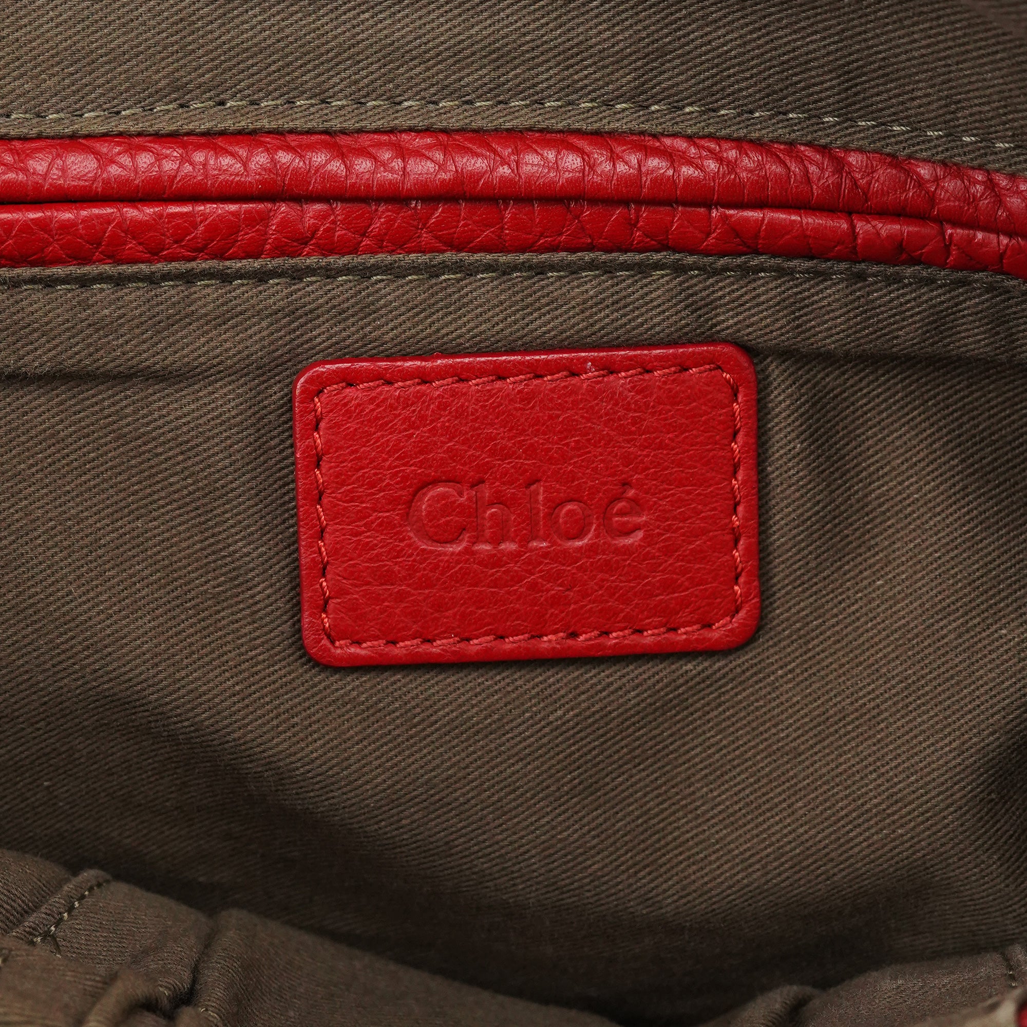 Red Leather Marcie Shoulder Bag