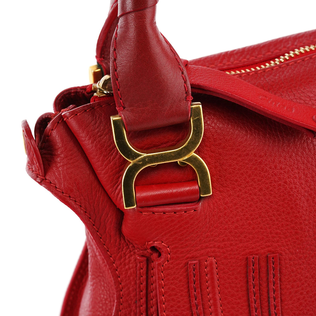 Red Leather Marcie Shoulder Bag