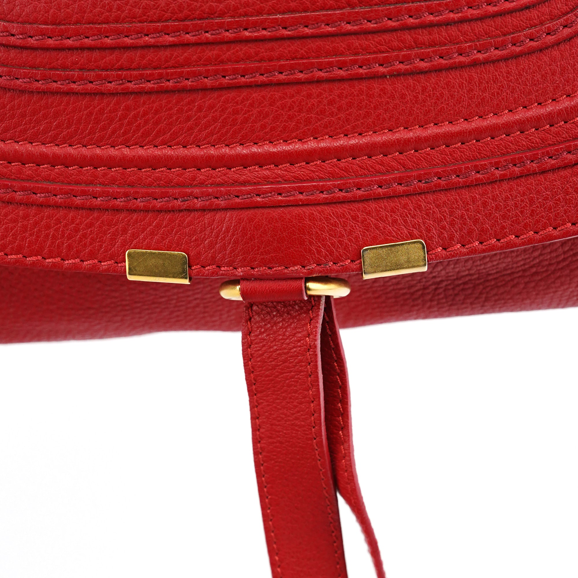 Red Leather Marcie Shoulder Bag