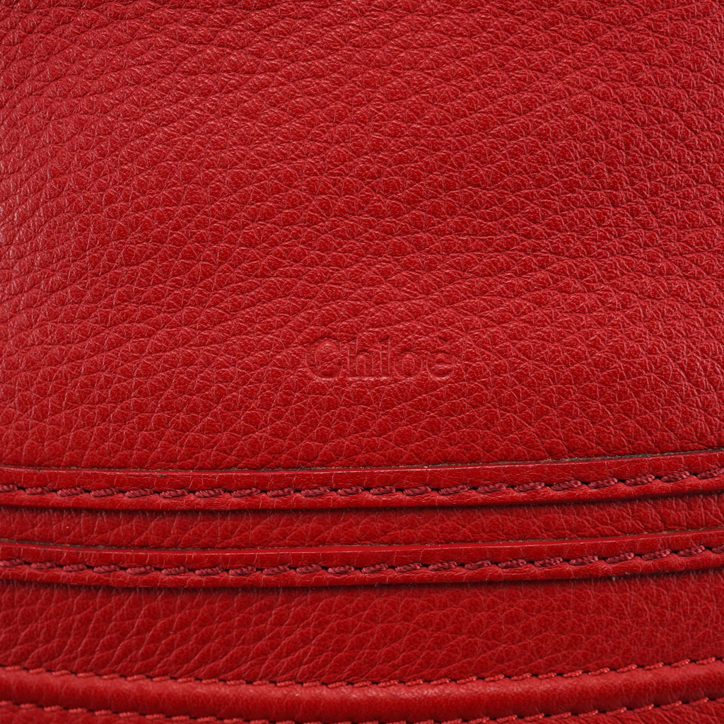 Red Leather Marcie Shoulder Bag