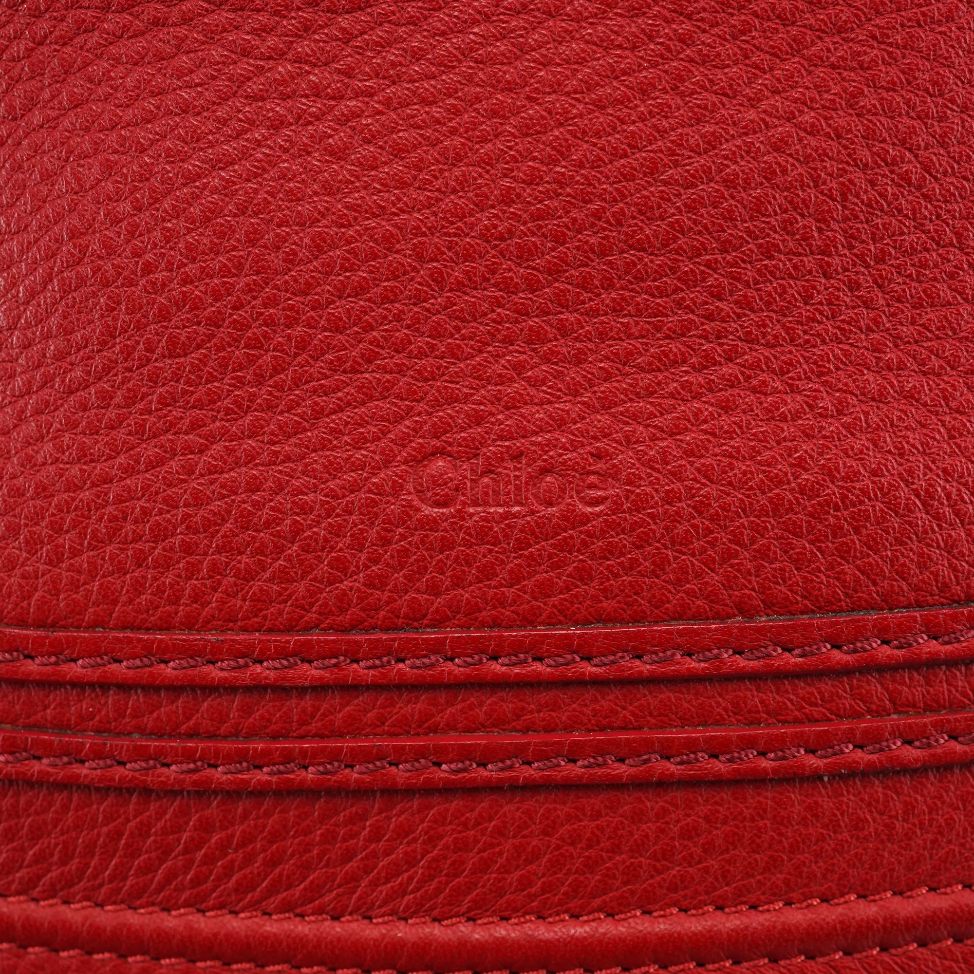 Red Leather Marcie Shoulder Bag