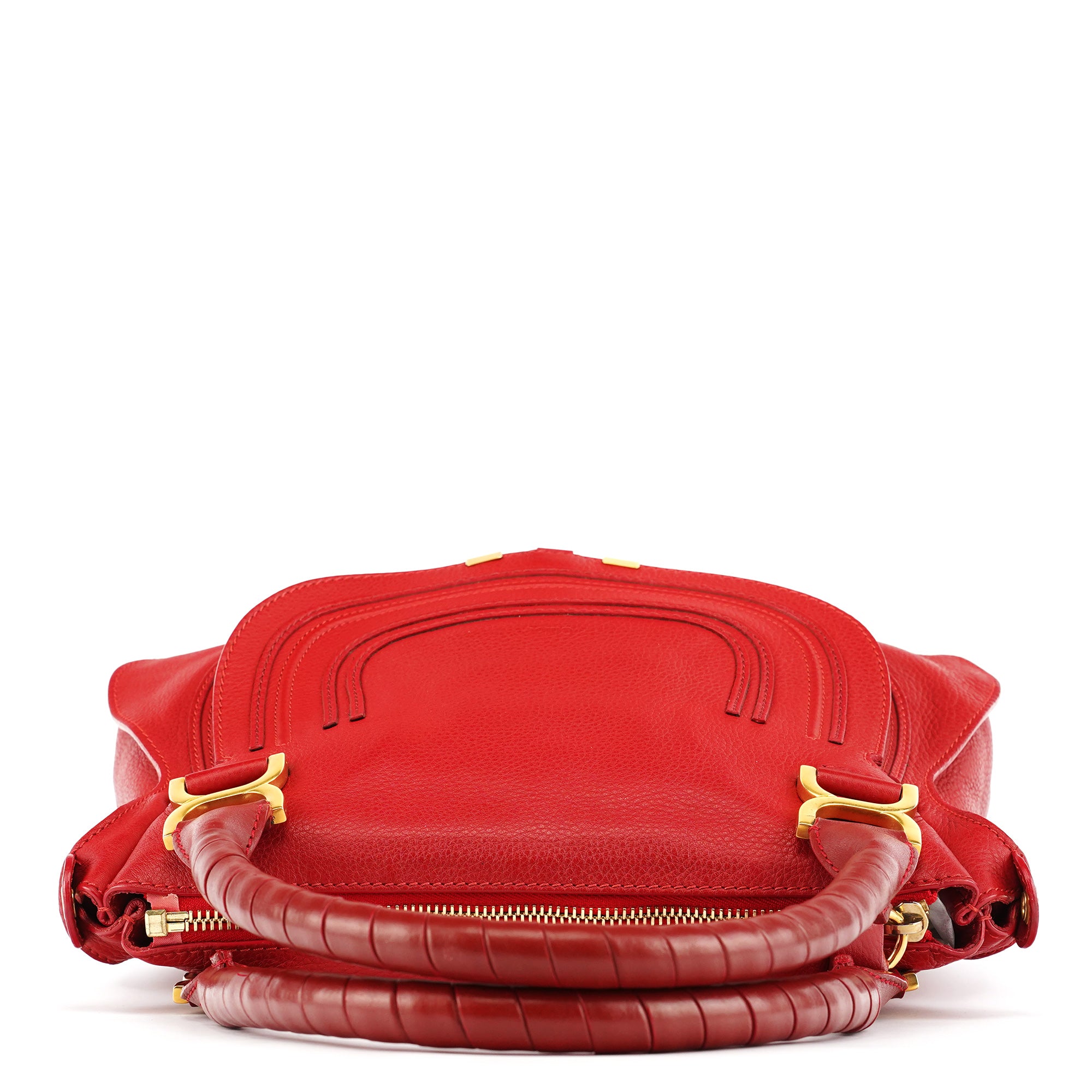 Red Leather Marcie Shoulder Bag