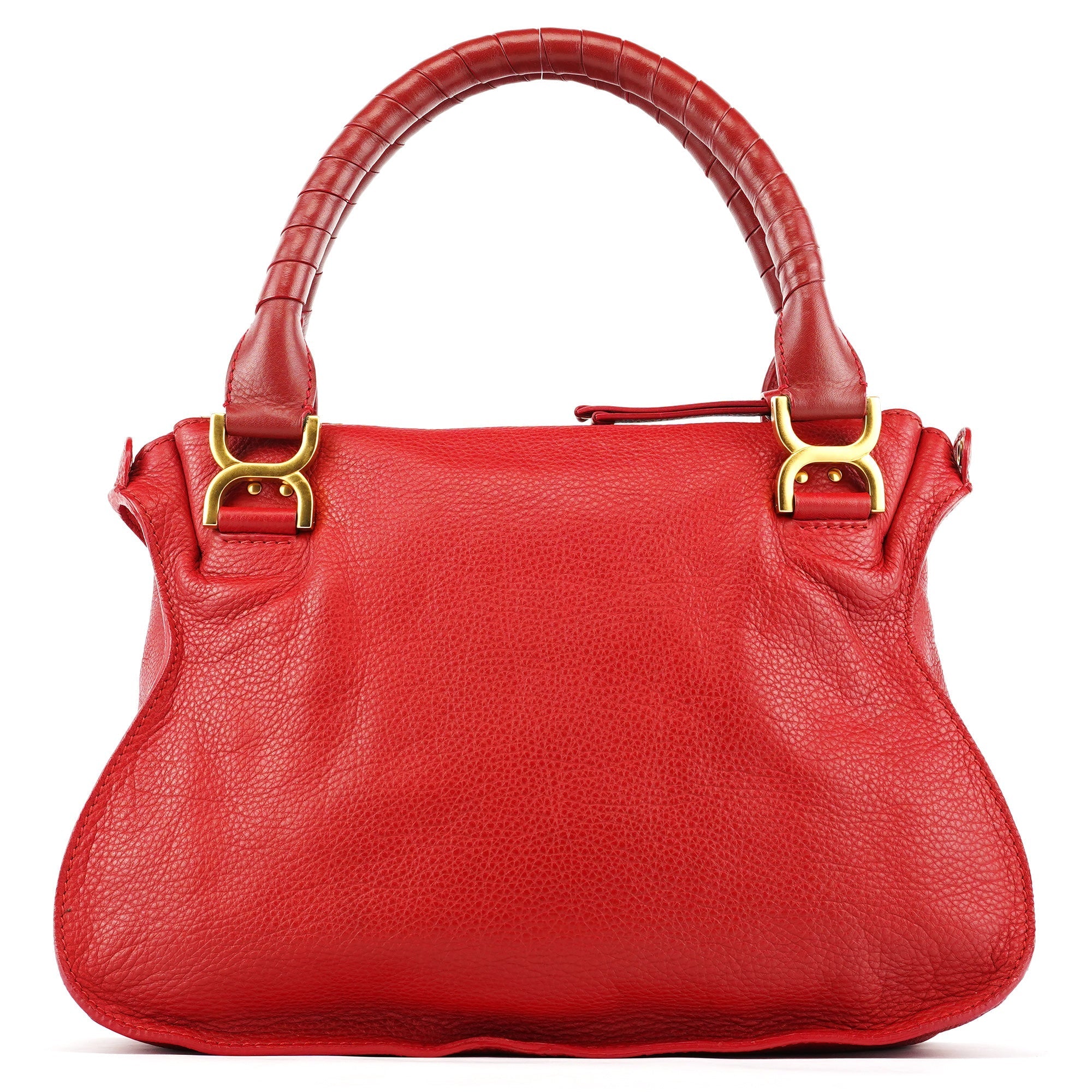 Red Leather Marcie Shoulder Bag