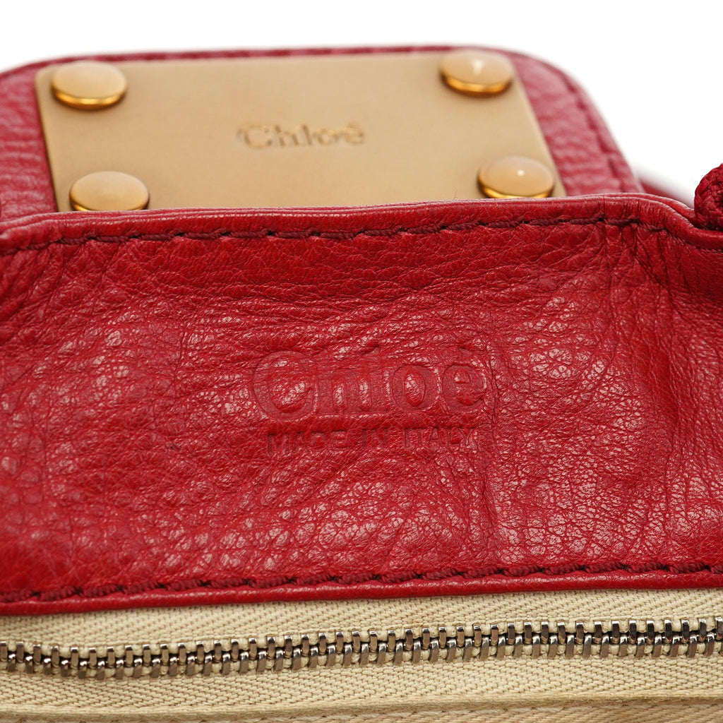 Red Leather Paddington Shoulder Bag