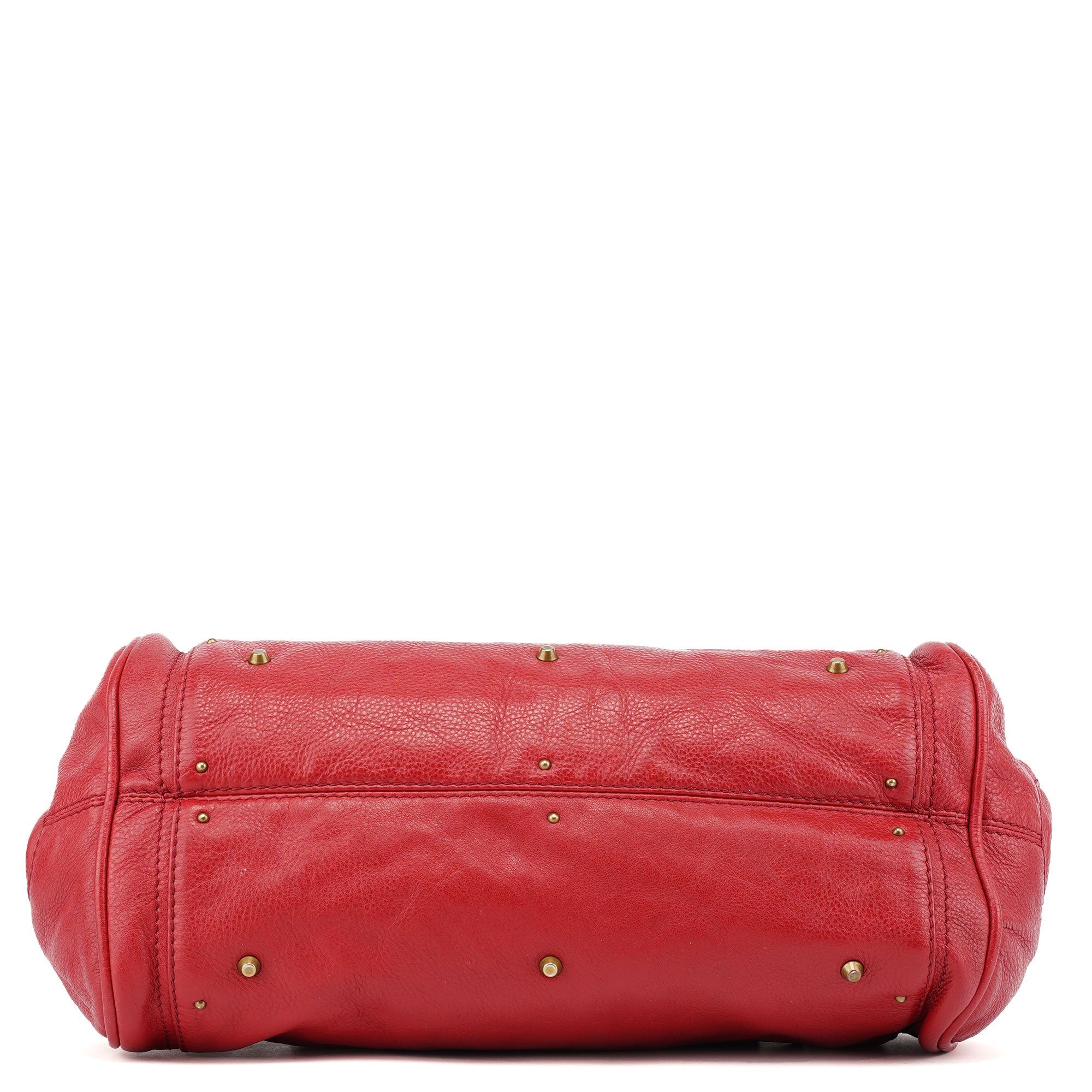 Red Leather Paddington Shoulder Bag