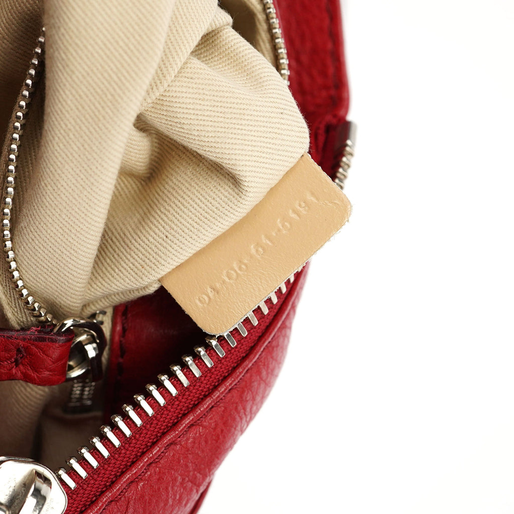 Red Leather Paddington Shoulder Bag