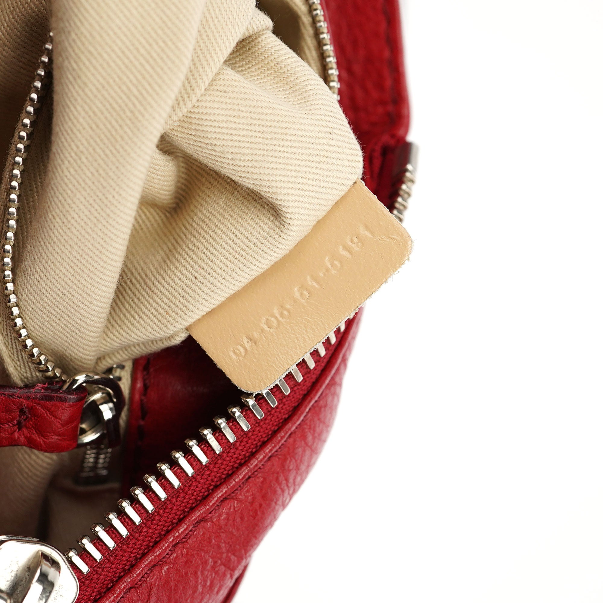 Red Leather Paddington Shoulder Bag