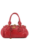 Red Leather Paddington Shoulder Bag