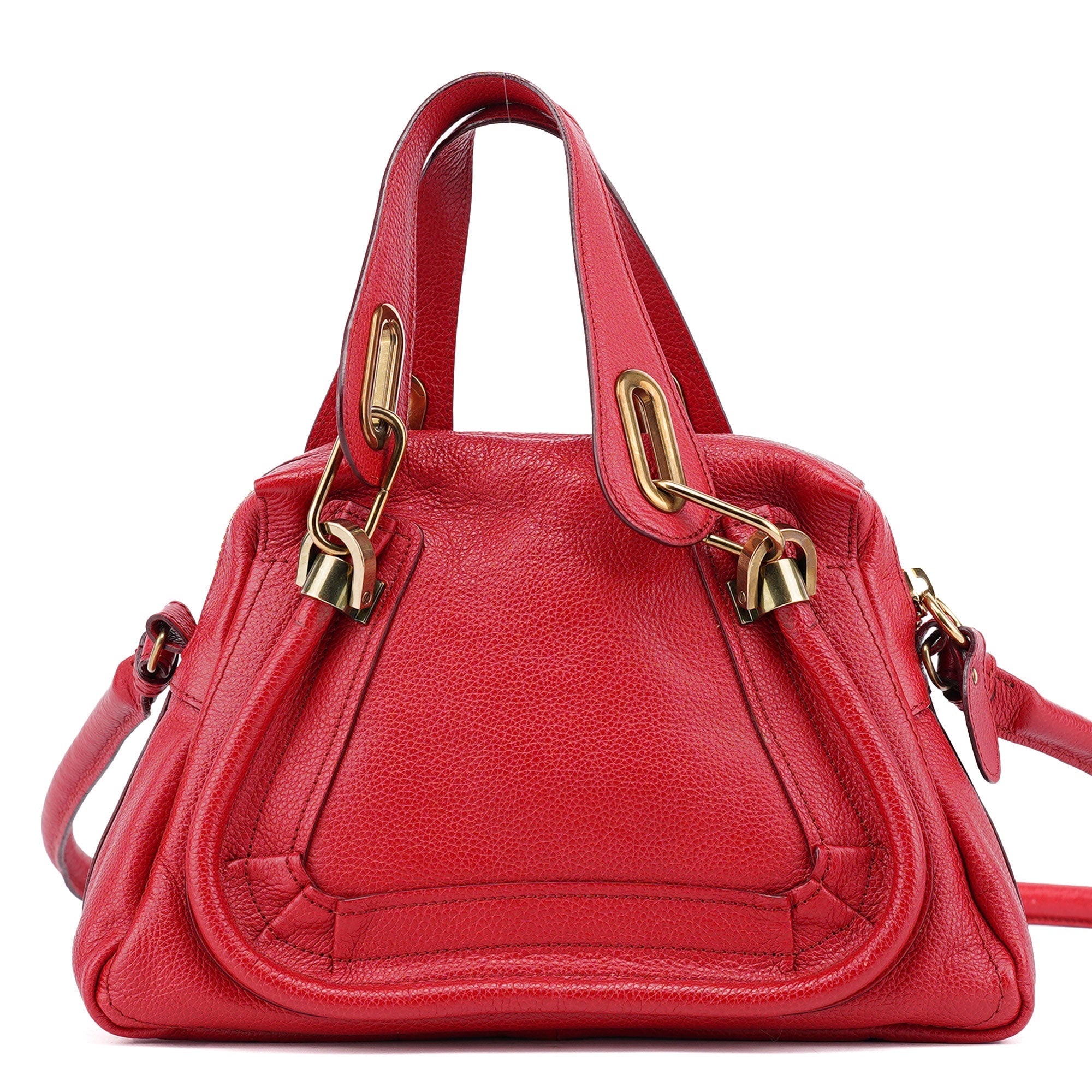 Red Leather Paraty 2-Way Shoulder Bag