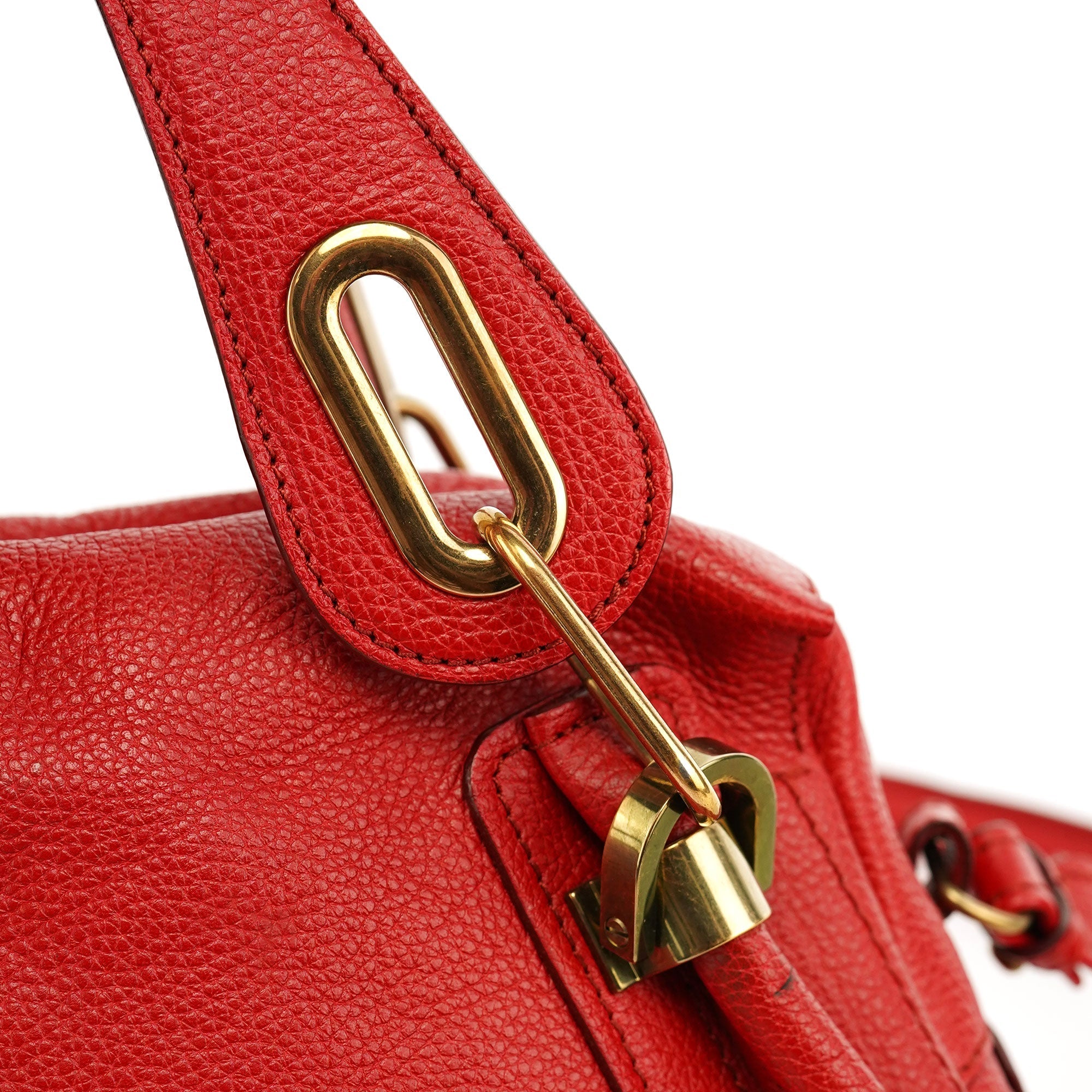 Red Leather Paraty 2-Way Shoulder Bag