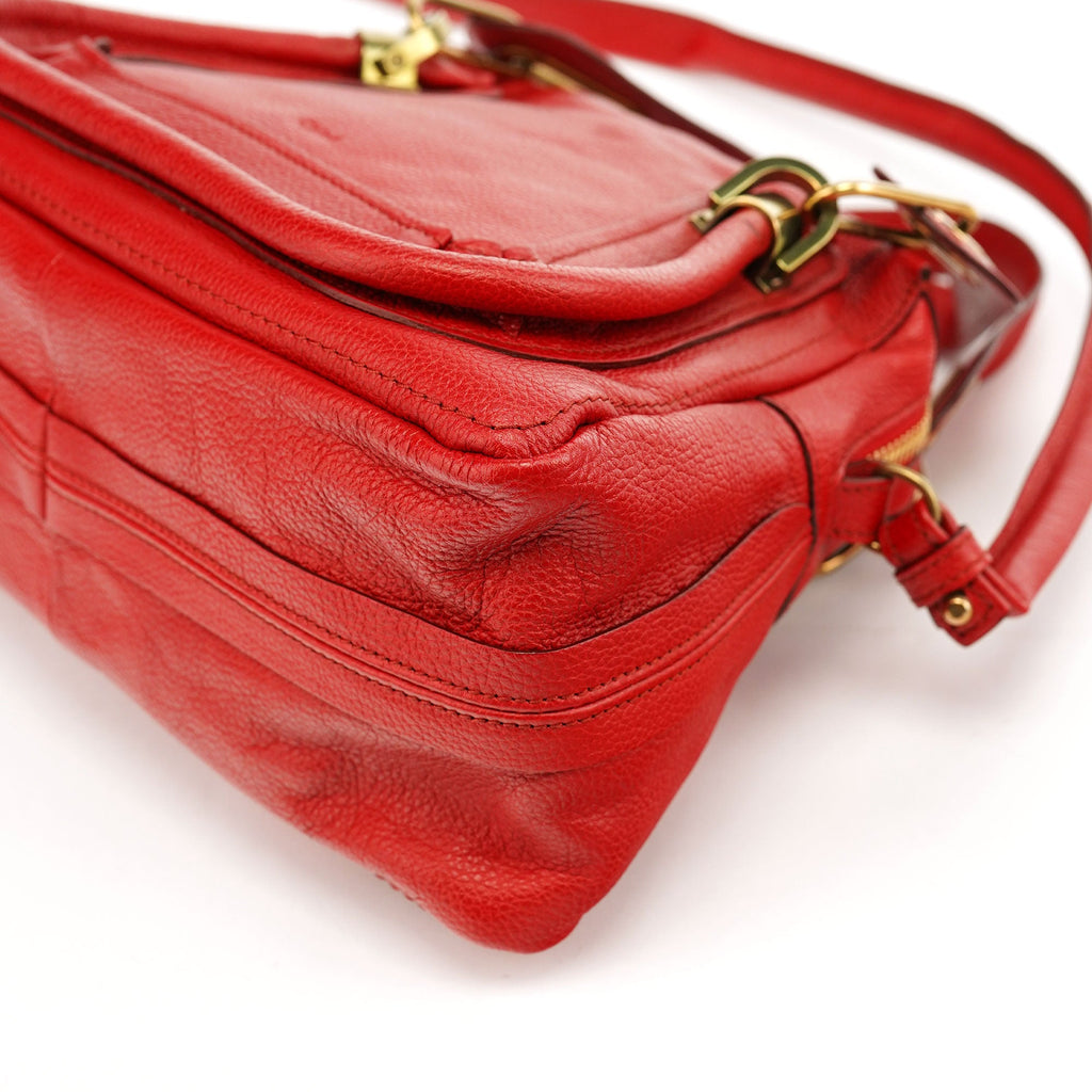 Red Leather Paraty 2-Way Shoulder Bag