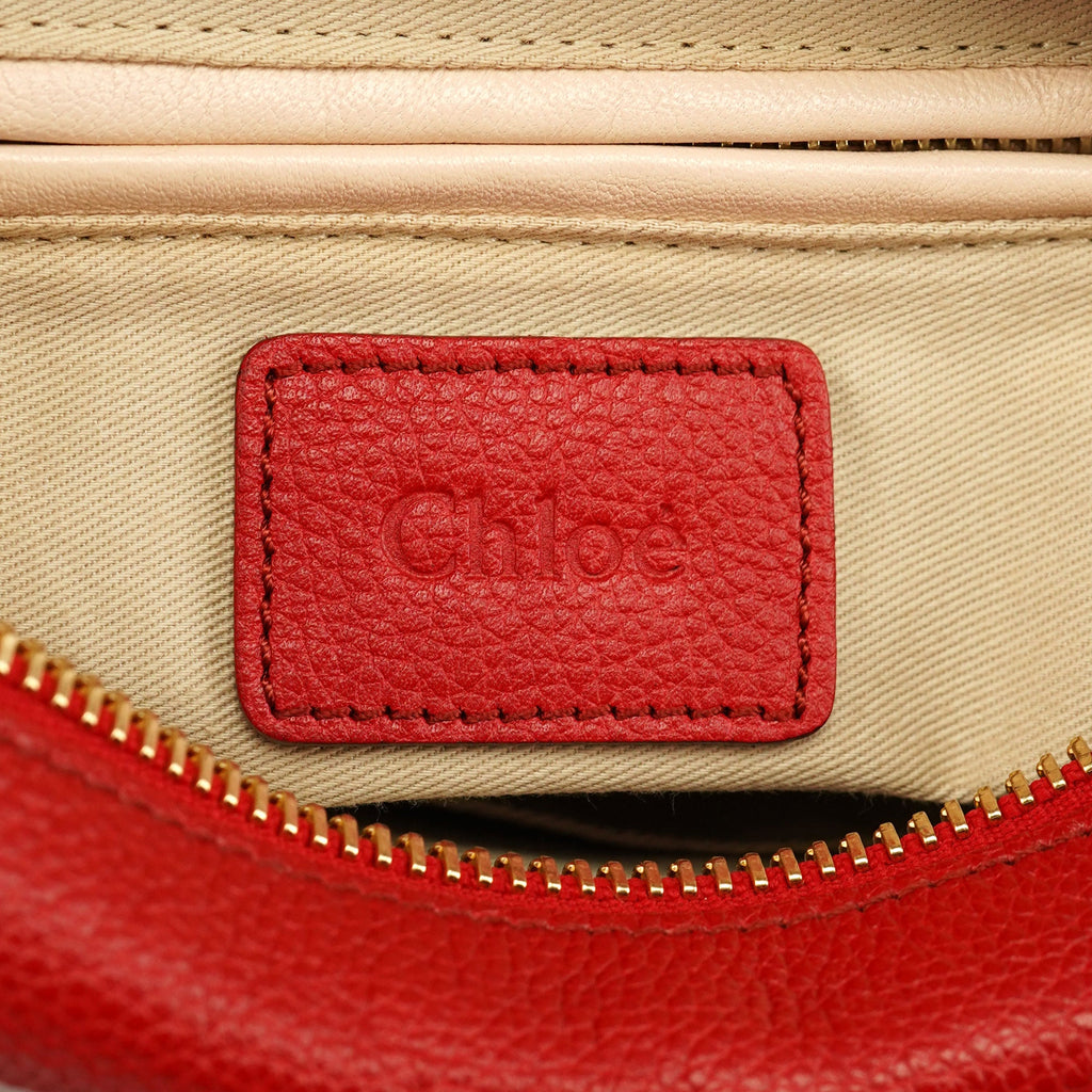 Red Leather Paraty 2-Way Shoulder Bag