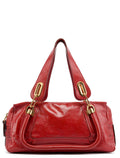 Red Leather Paraty Tote Bag