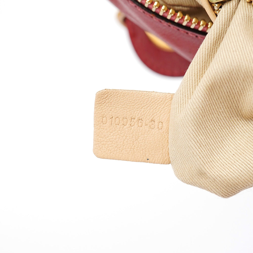 Red Leather Paraty Tote Bag