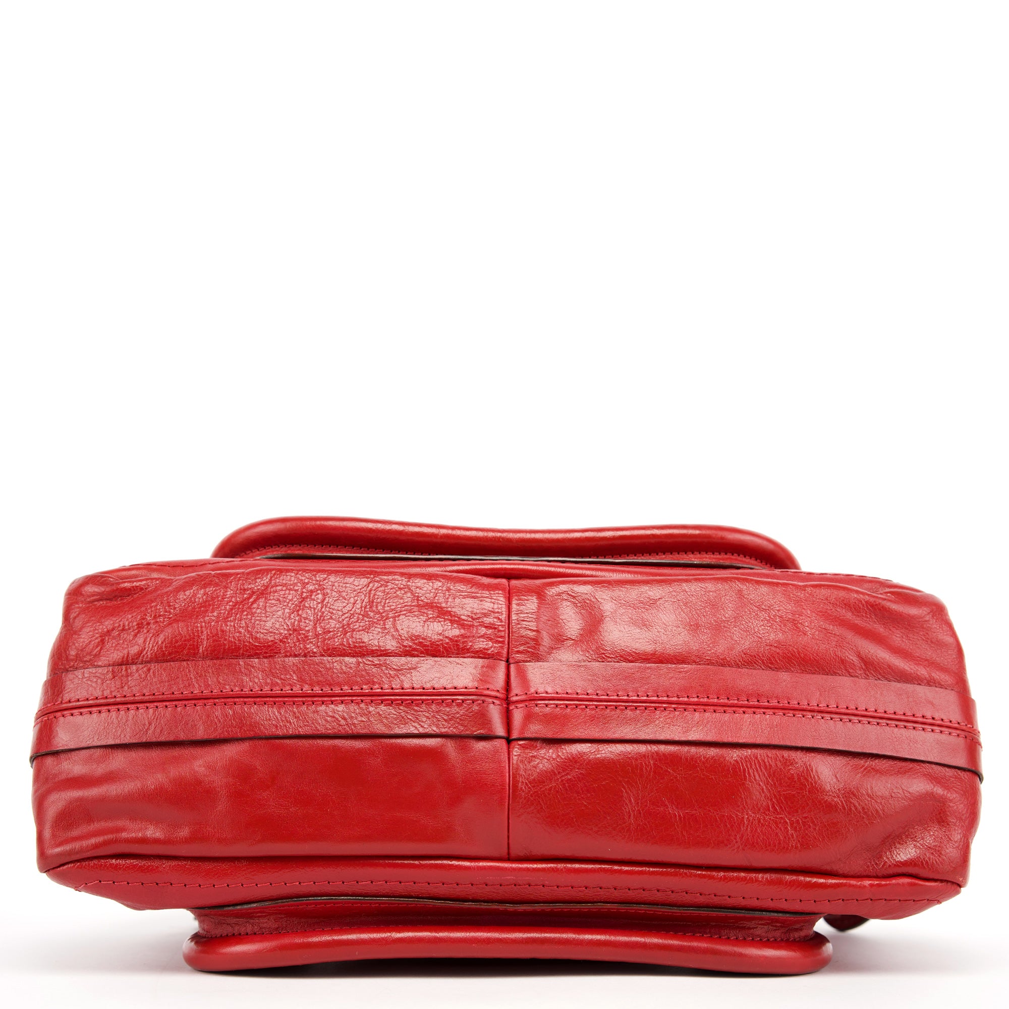 Red Leather Paraty Tote Bag