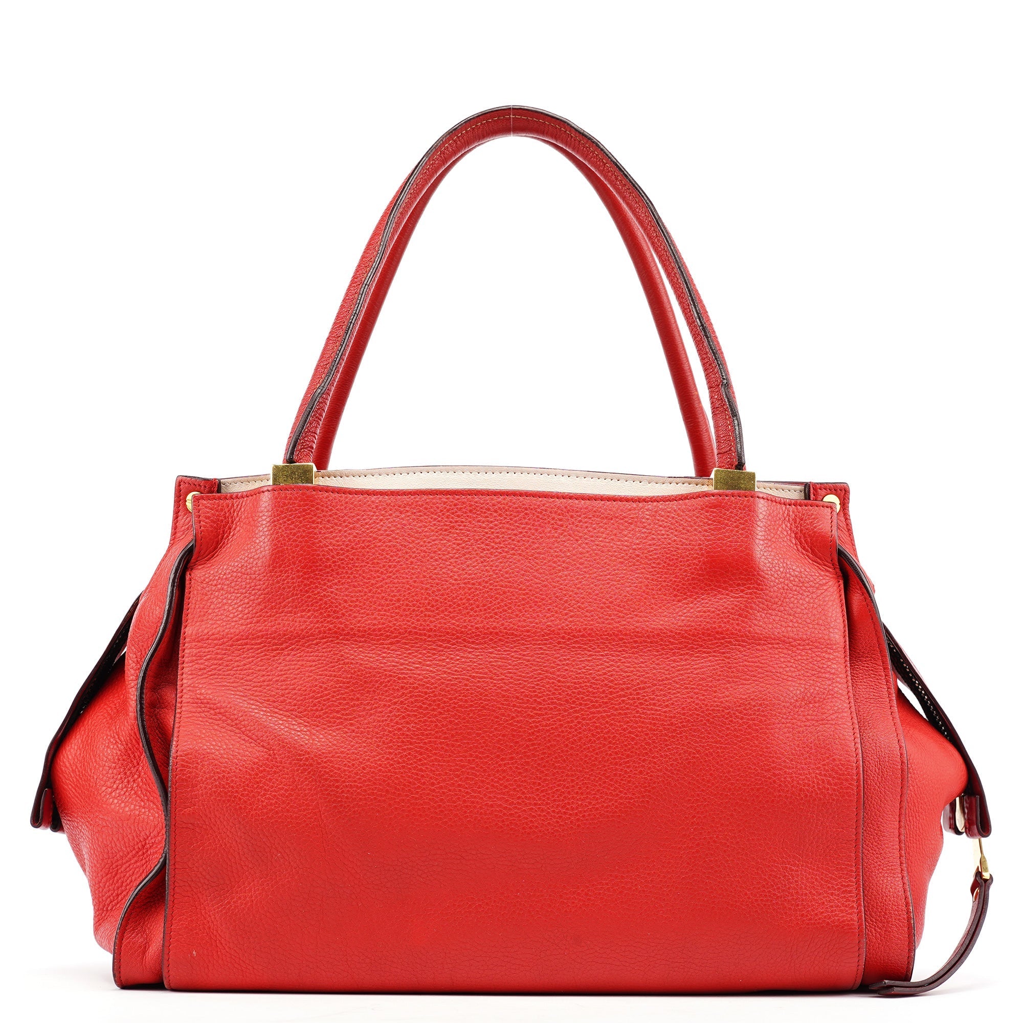 Red Leather Tote Bag