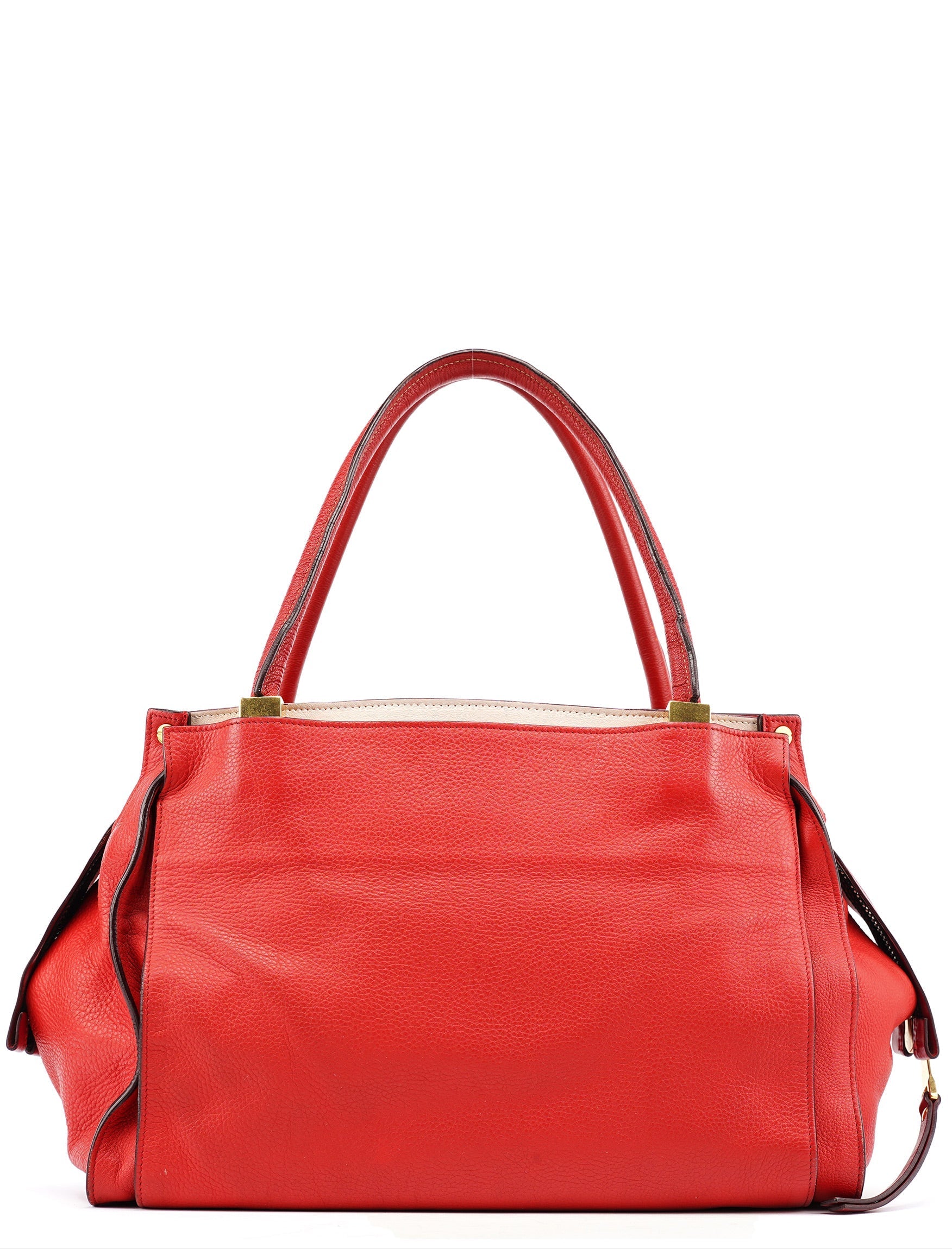 Red Leather Tote Bag