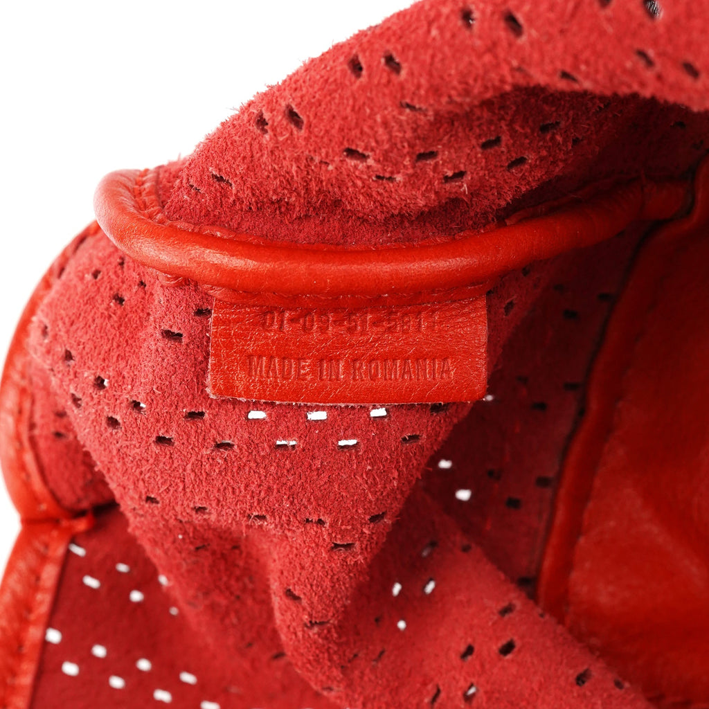 Red Perforated Leather Kerala Bag