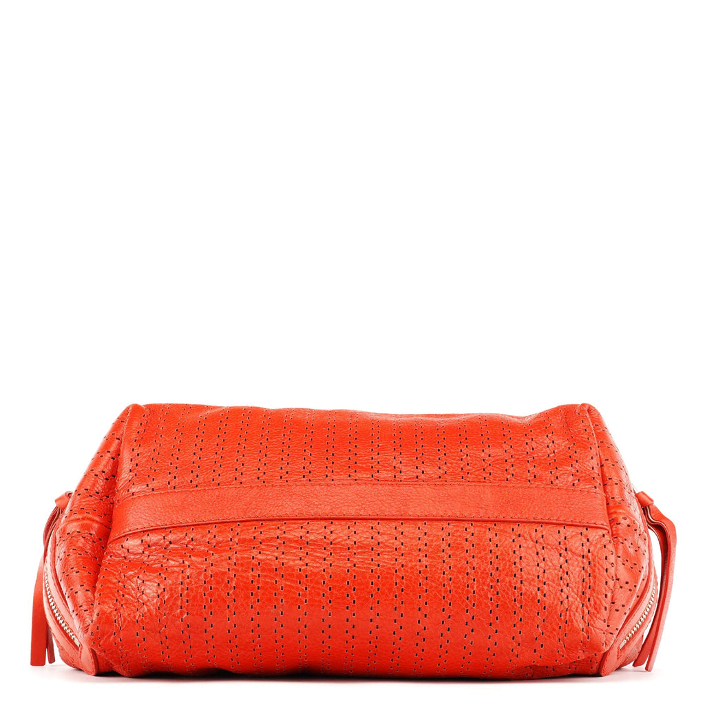 Red Perforated Leather Kerala Bag