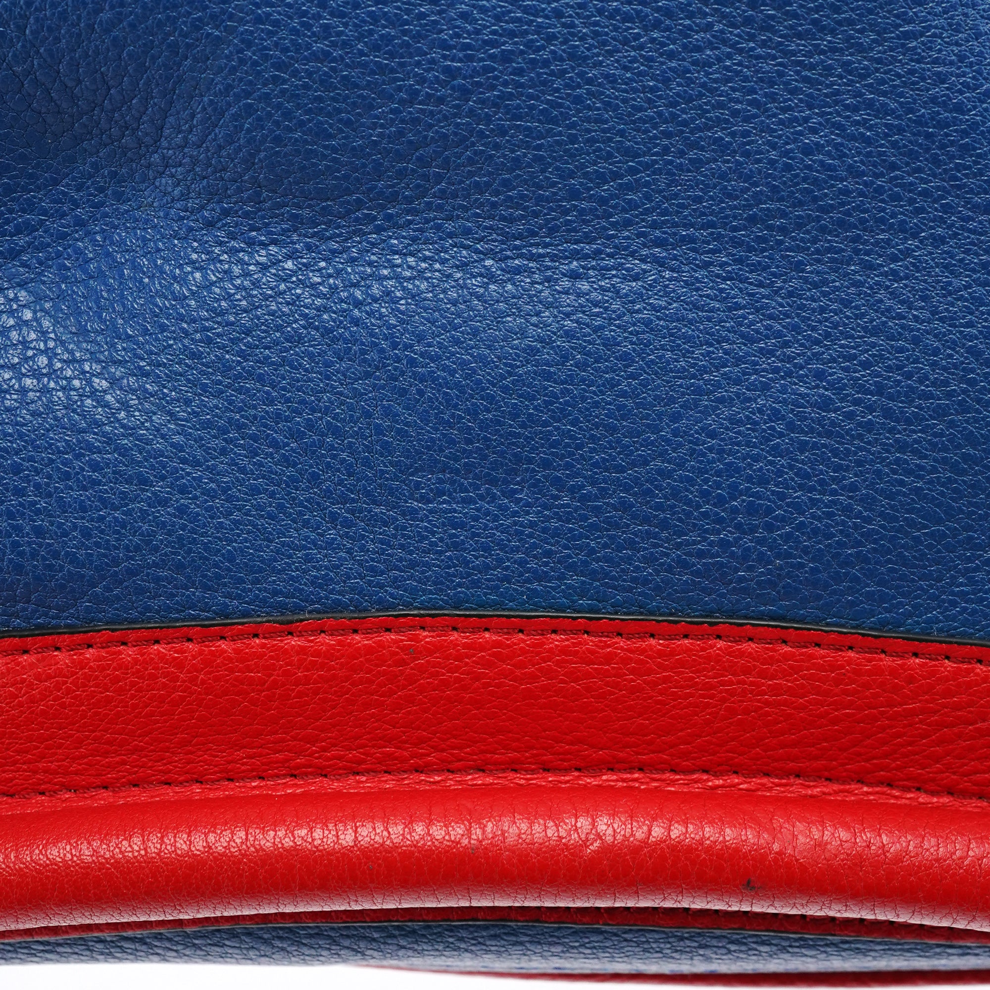 Rive Gauche Exclusive Blue Red Leather Paraty 2-Way Bag