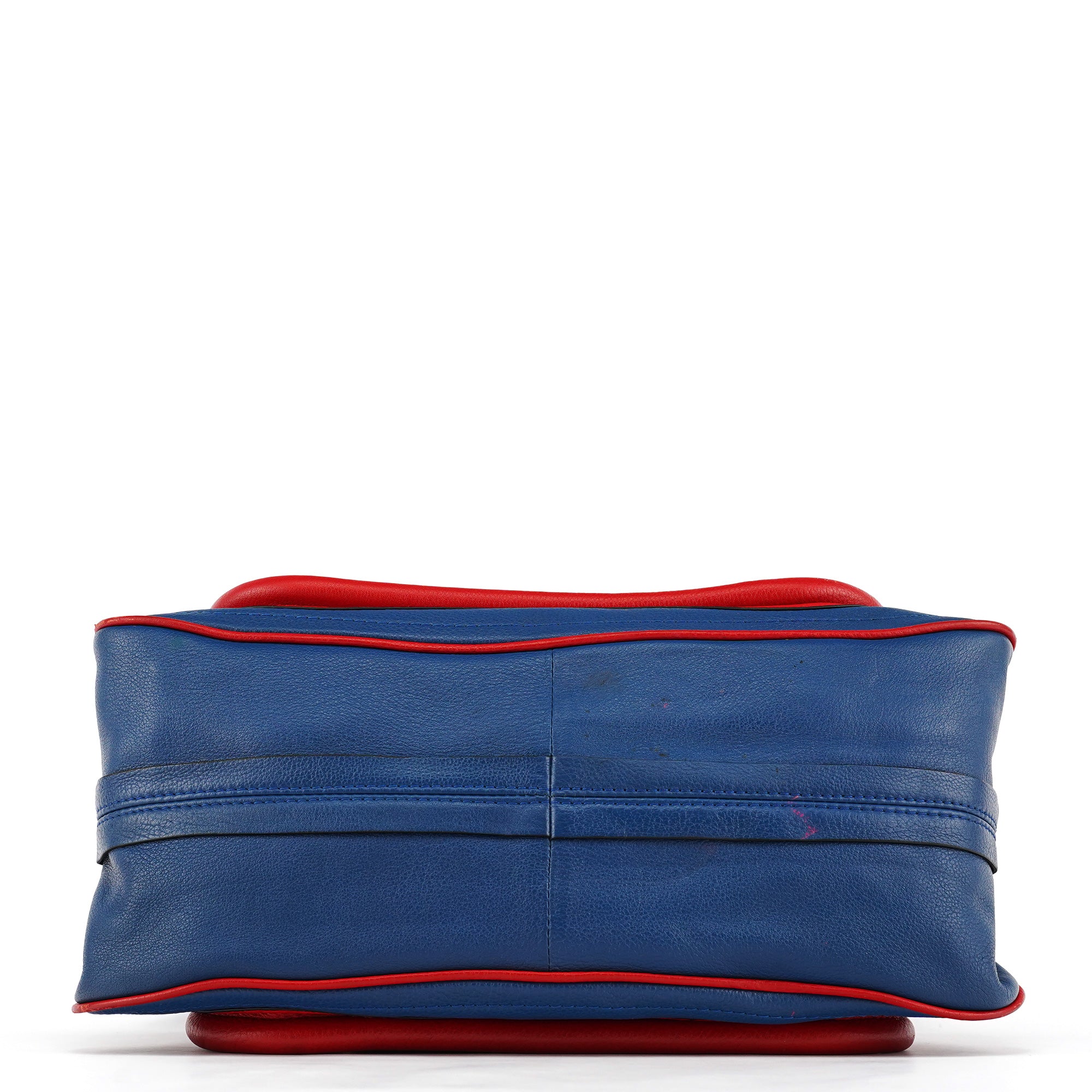 Rive Gauche Exclusive Blue Red Leather Paraty 2-Way Bag