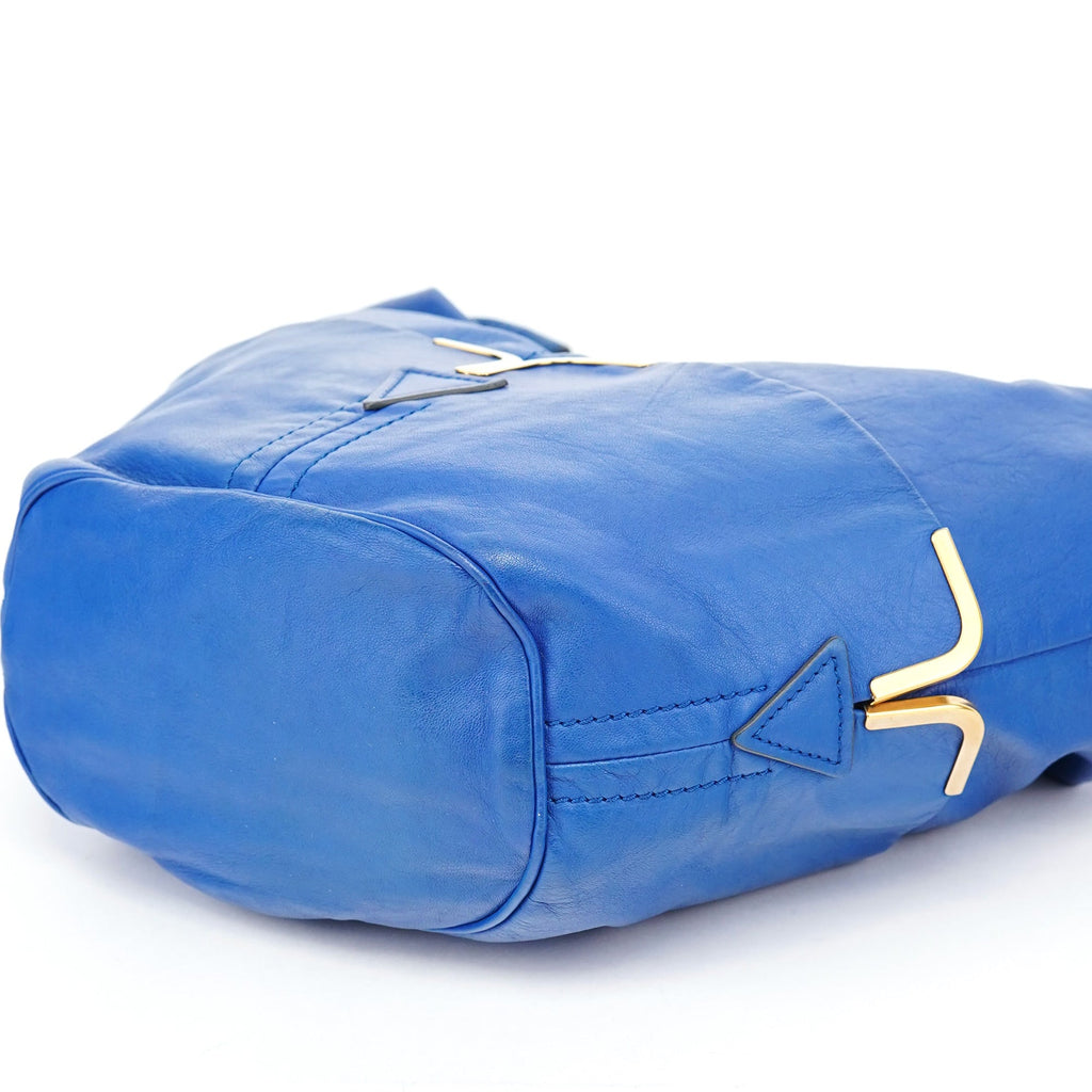 Royal Blue Lambskin Crossbody Bag