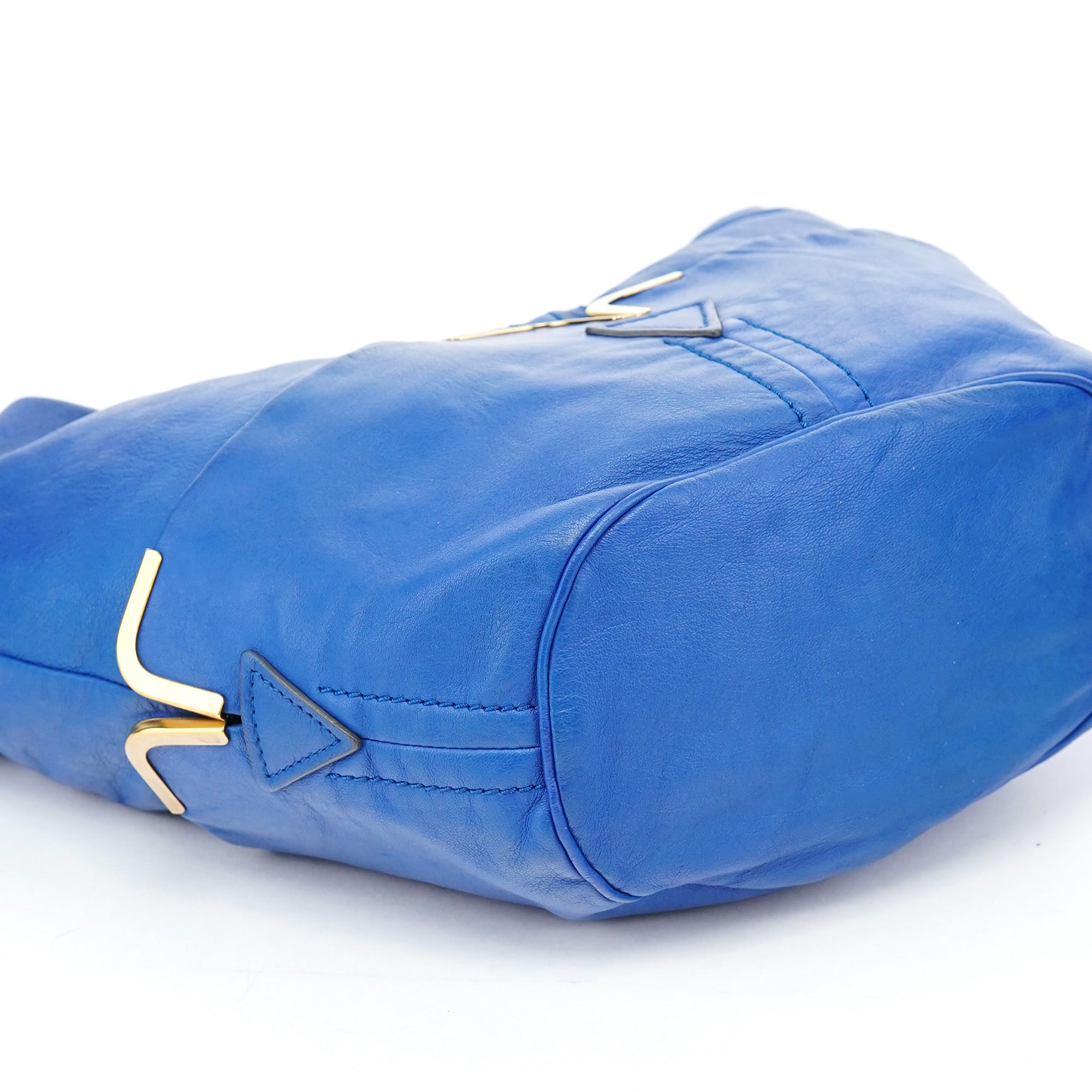Royal Blue Lambskin Crossbody Bag