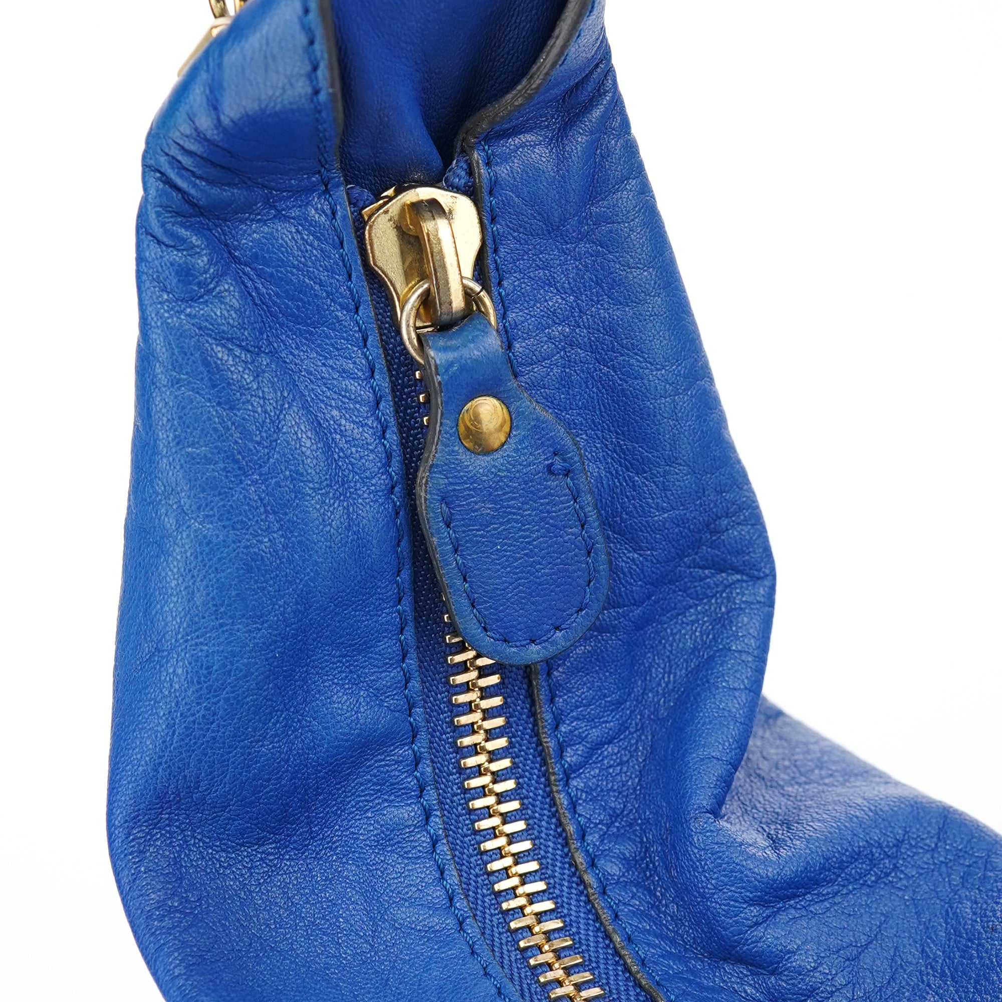 Royal Blue Lambskin Crossbody Bag