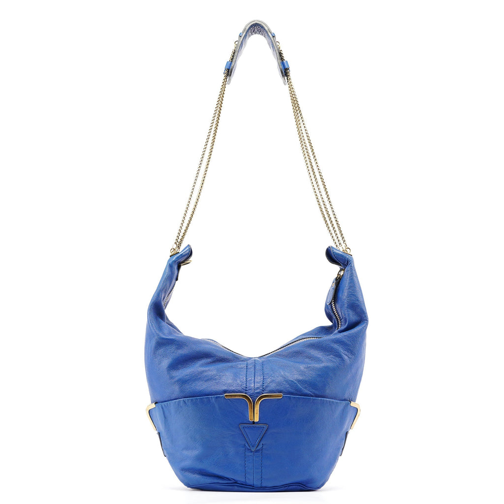 Royal Blue Lambskin Crossbody Bag